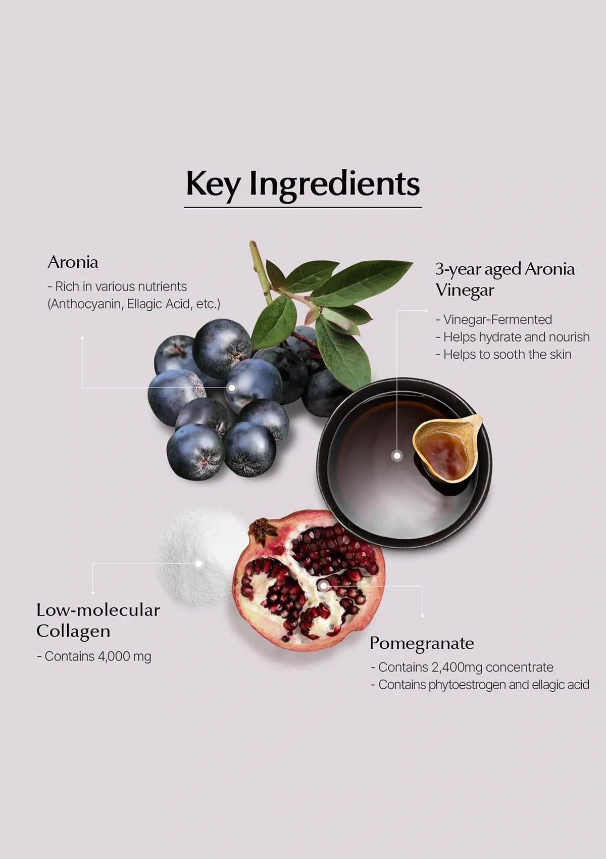 [107] Aronia Vinegar Low Molecular Collagen Jelly (1 Box = 20g x 14 Sticks) - Image 6