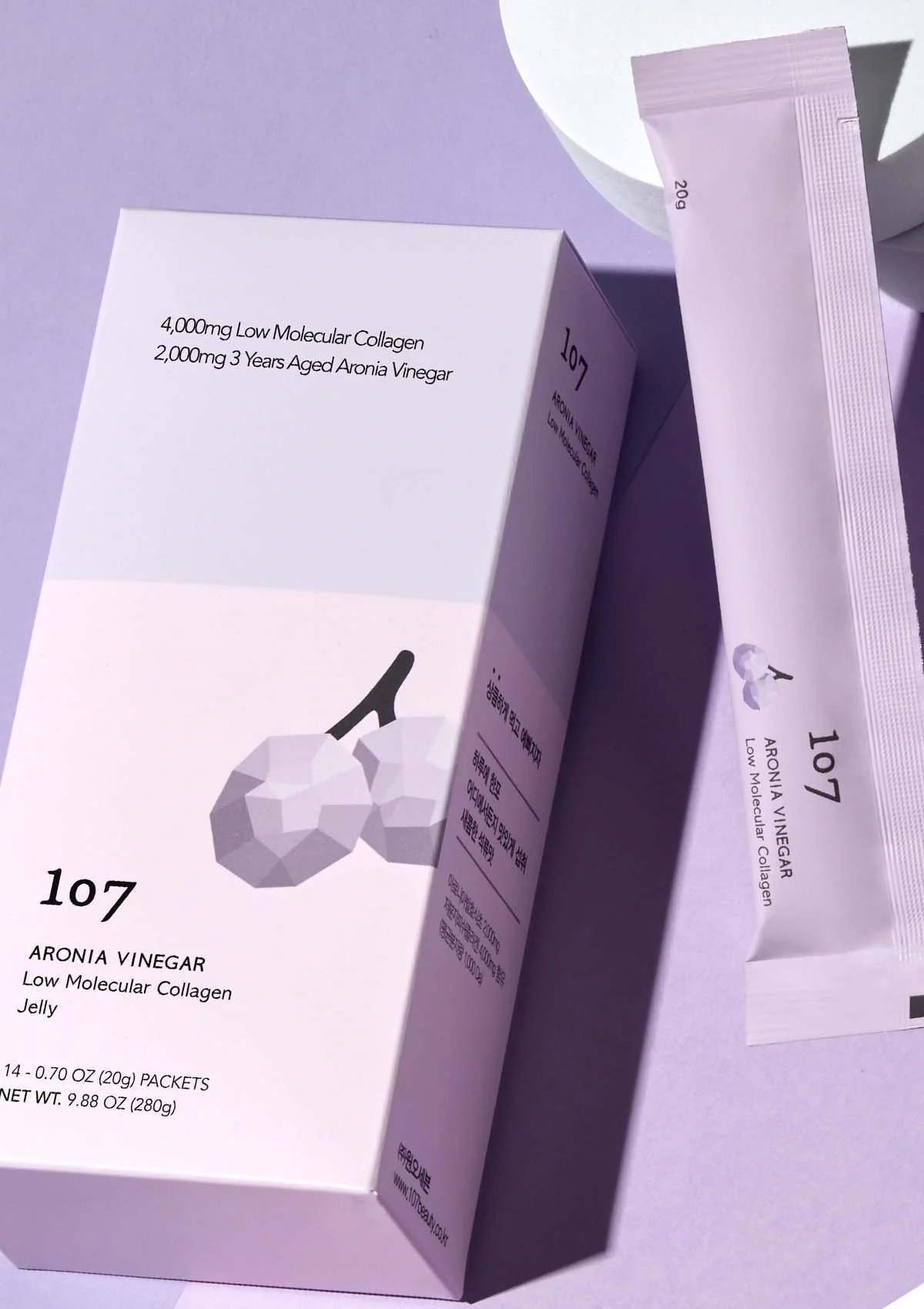 [107] Aronia Vinegar Low Molecular Collagen Jelly (1 Box = 20g x 14 Sticks) - Image 9