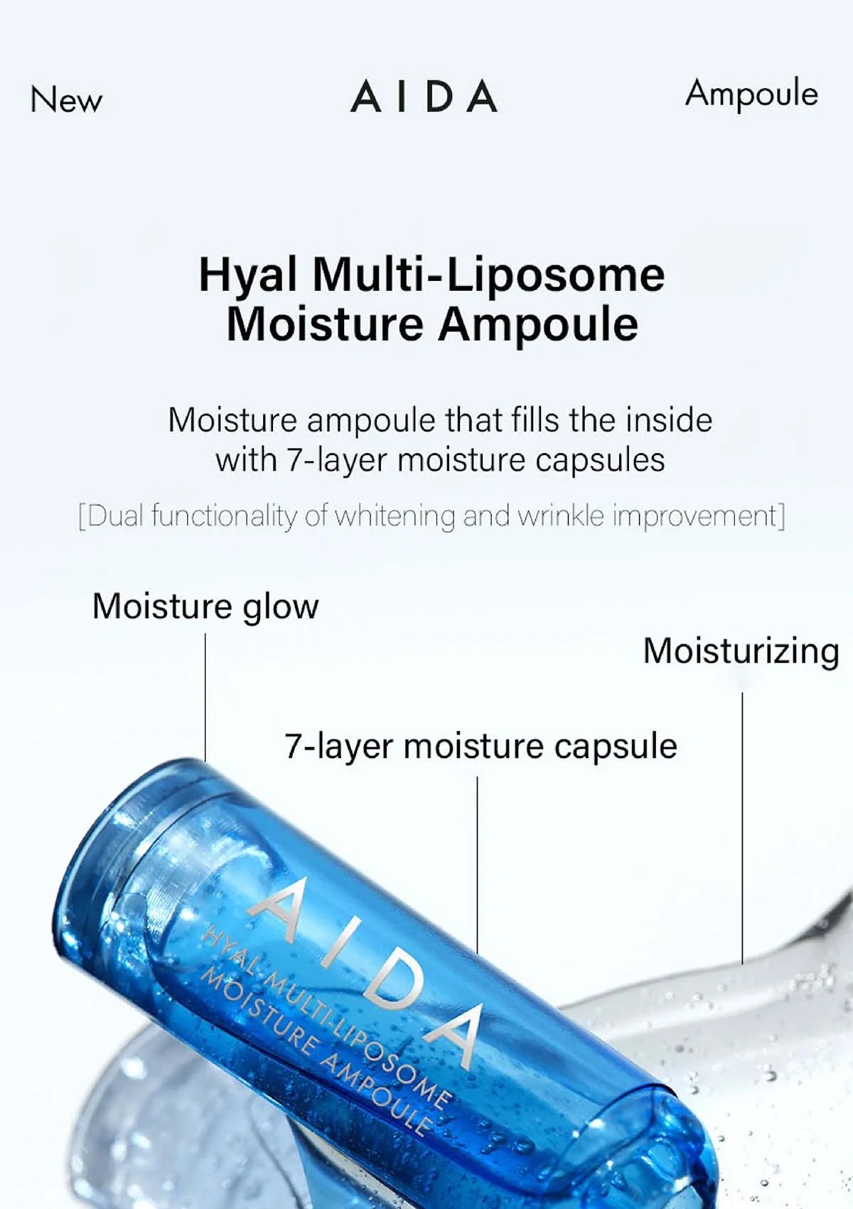 [AIDA] Liposome Moisture | Glutathione Brightening | Propolis Calming Ampoule - Image 3
