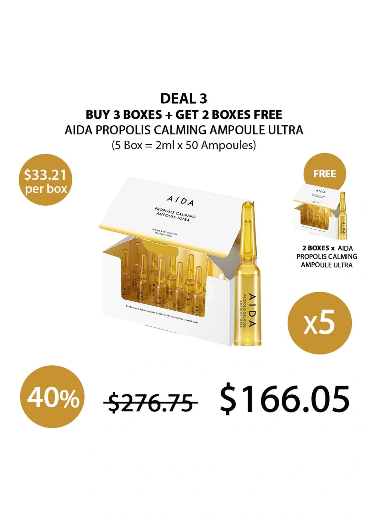 [AIDA] Propolis Calming Ampoule Ultra (1 Box = 2ml x 10 Ampoules) - Image 18