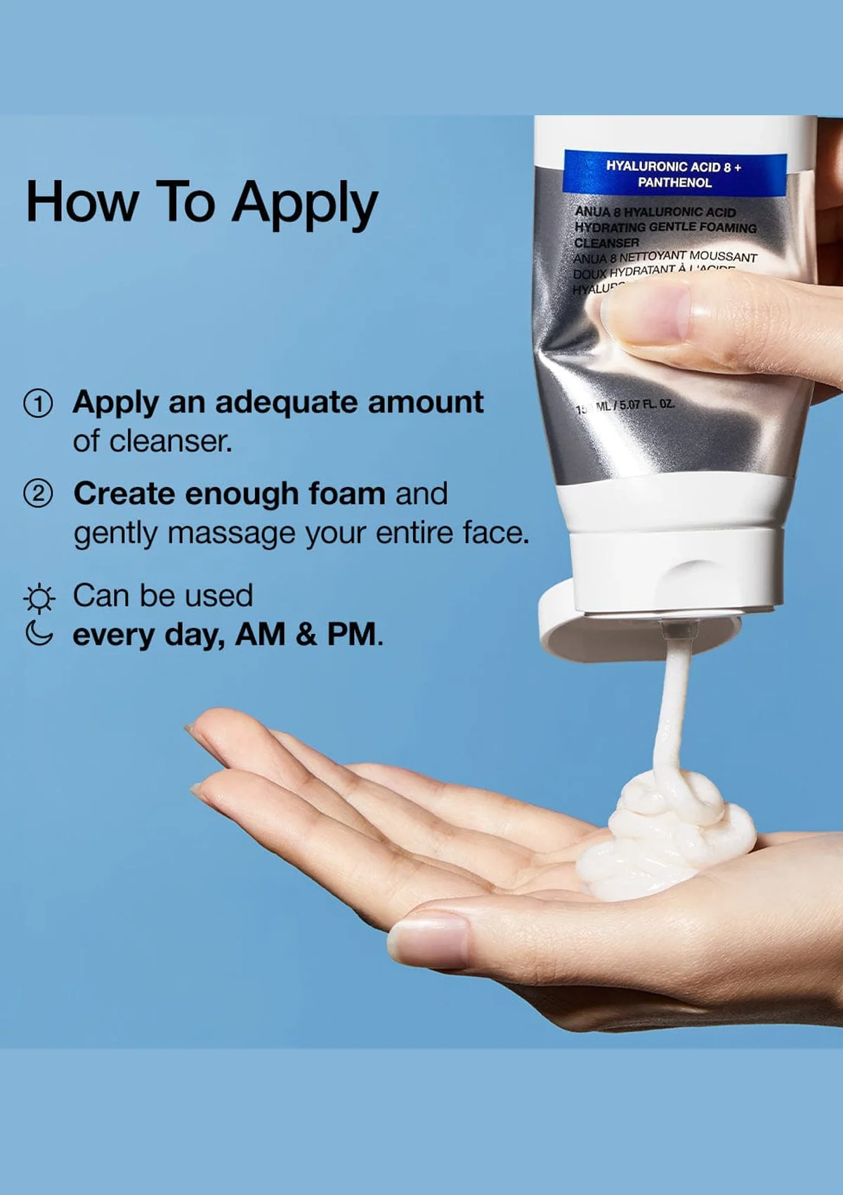 [ANUA] 8 Hyaluronic Acid Hydrating Gentle Foaming Cleanser 150ml - Image 6