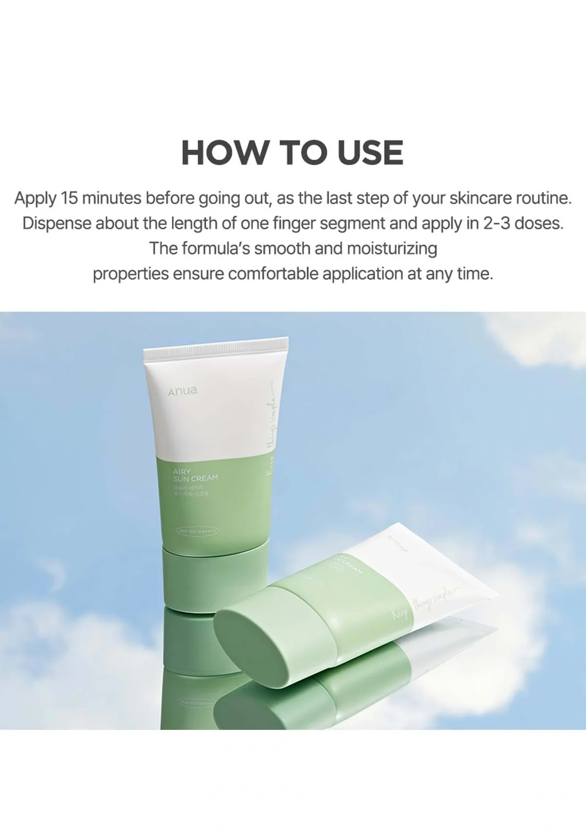 [ANUA] Airy Sun Cream SPF 50+ PA++++ 50ml - Image 6