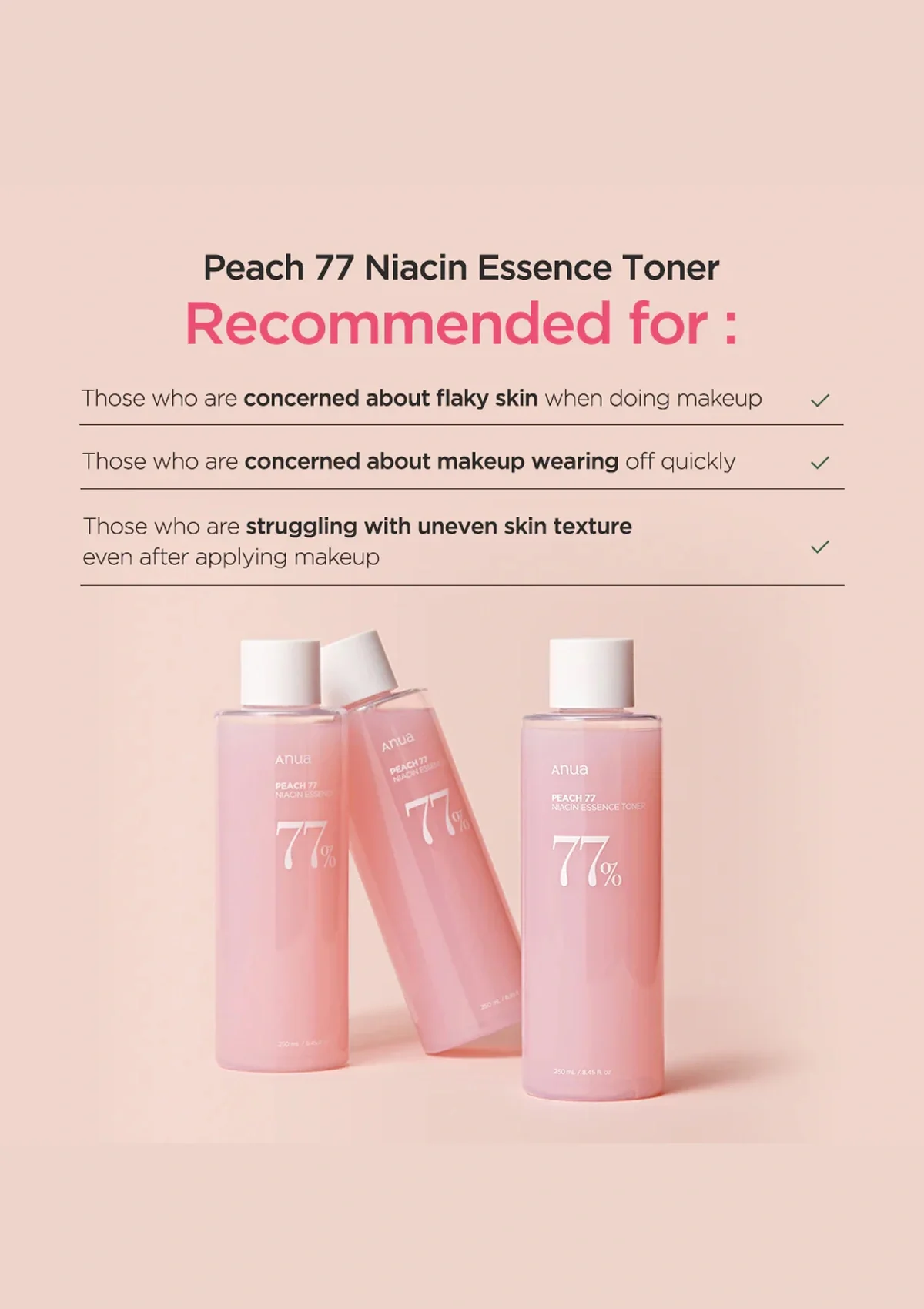 [ANUA] Peach 77% Niacin Essence Toner 250ml - Image 13