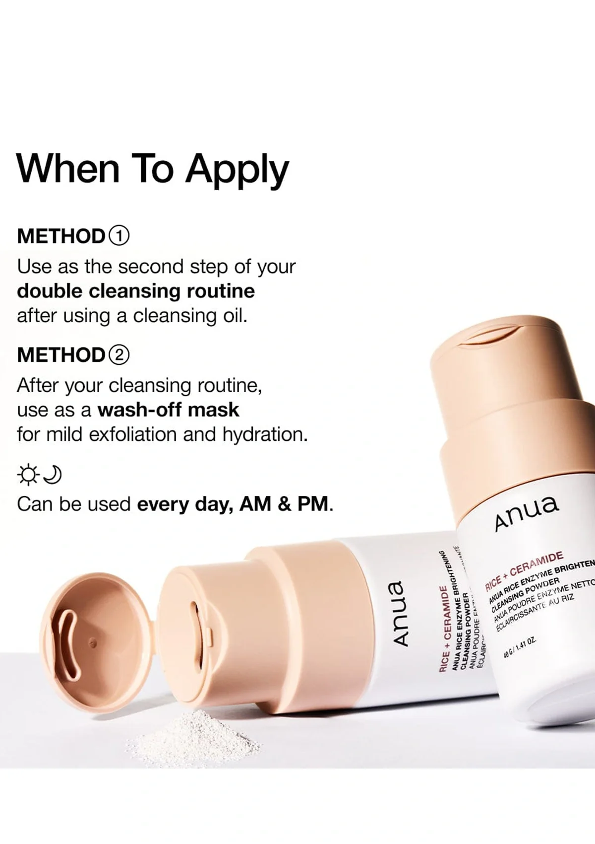 [ANUA] Rice Enzyme Brightening Cleansing Powder 40g - Image 6