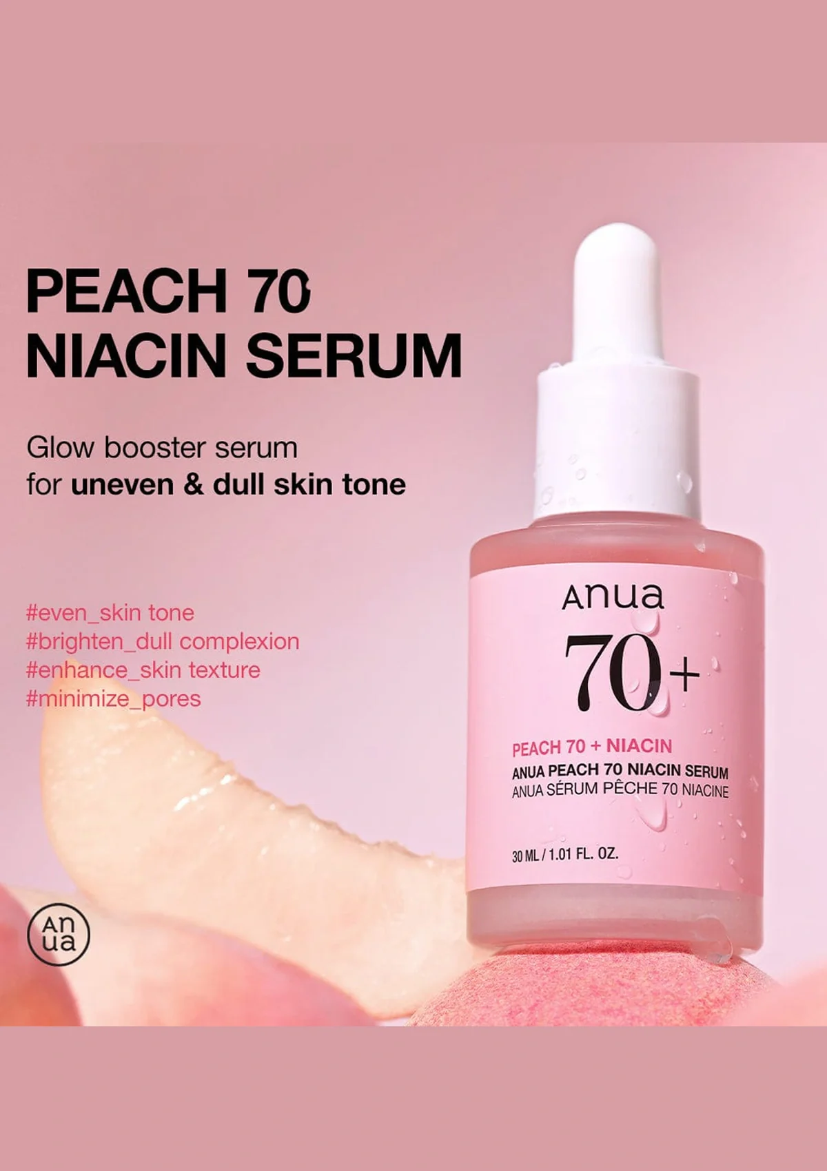 [ANUA] Peach 70+ Niacin Serum 30ml - Image 4