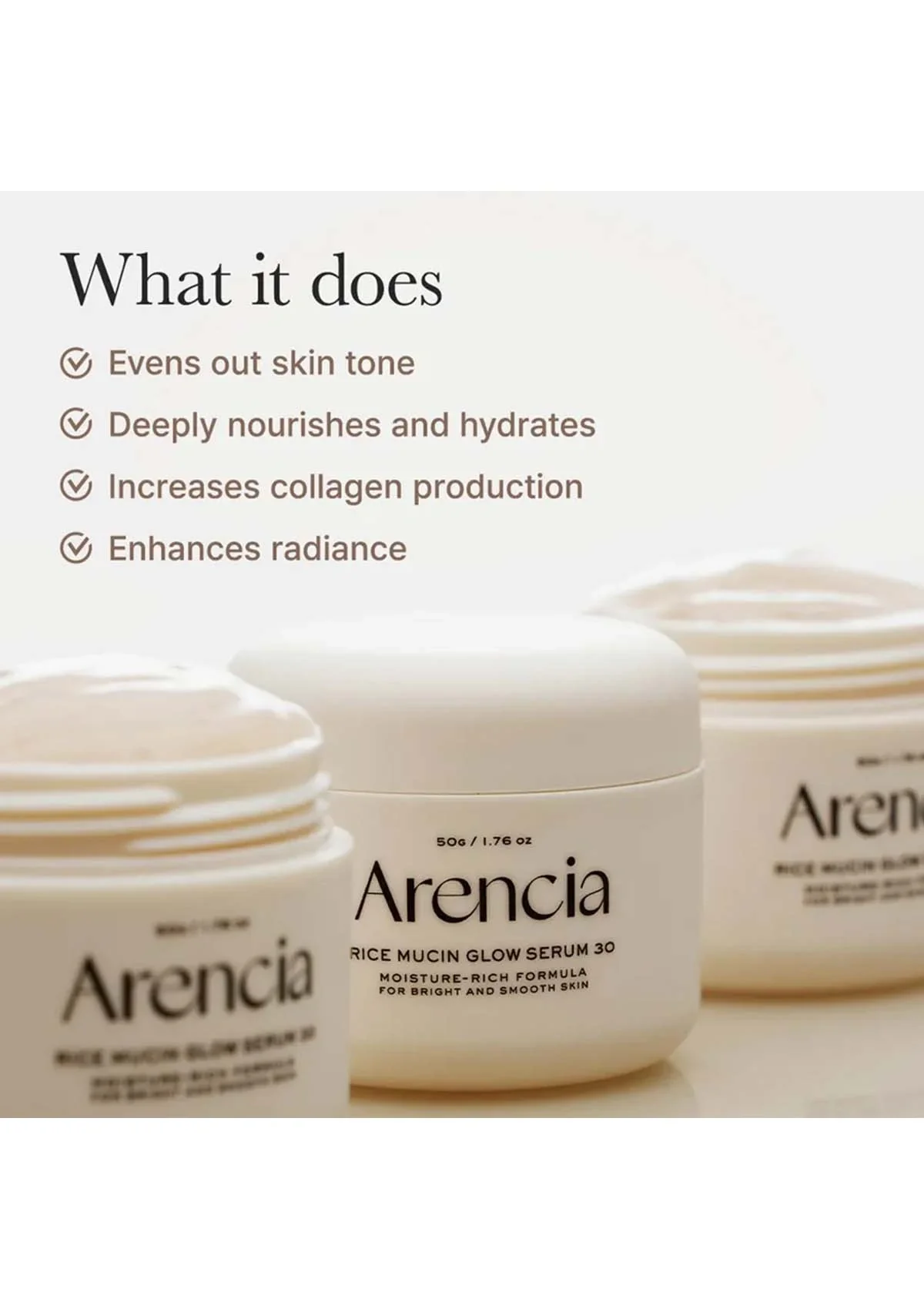 [ARENCIA] Rice Mucin Glow Serum 30 (50g) - Image 5