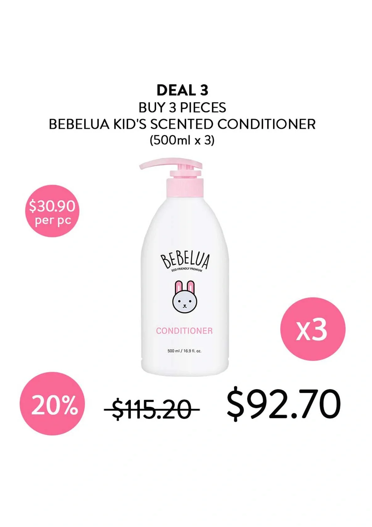 [BEBELUA] Kid’s Scented Conditioner 500ml - Image 5