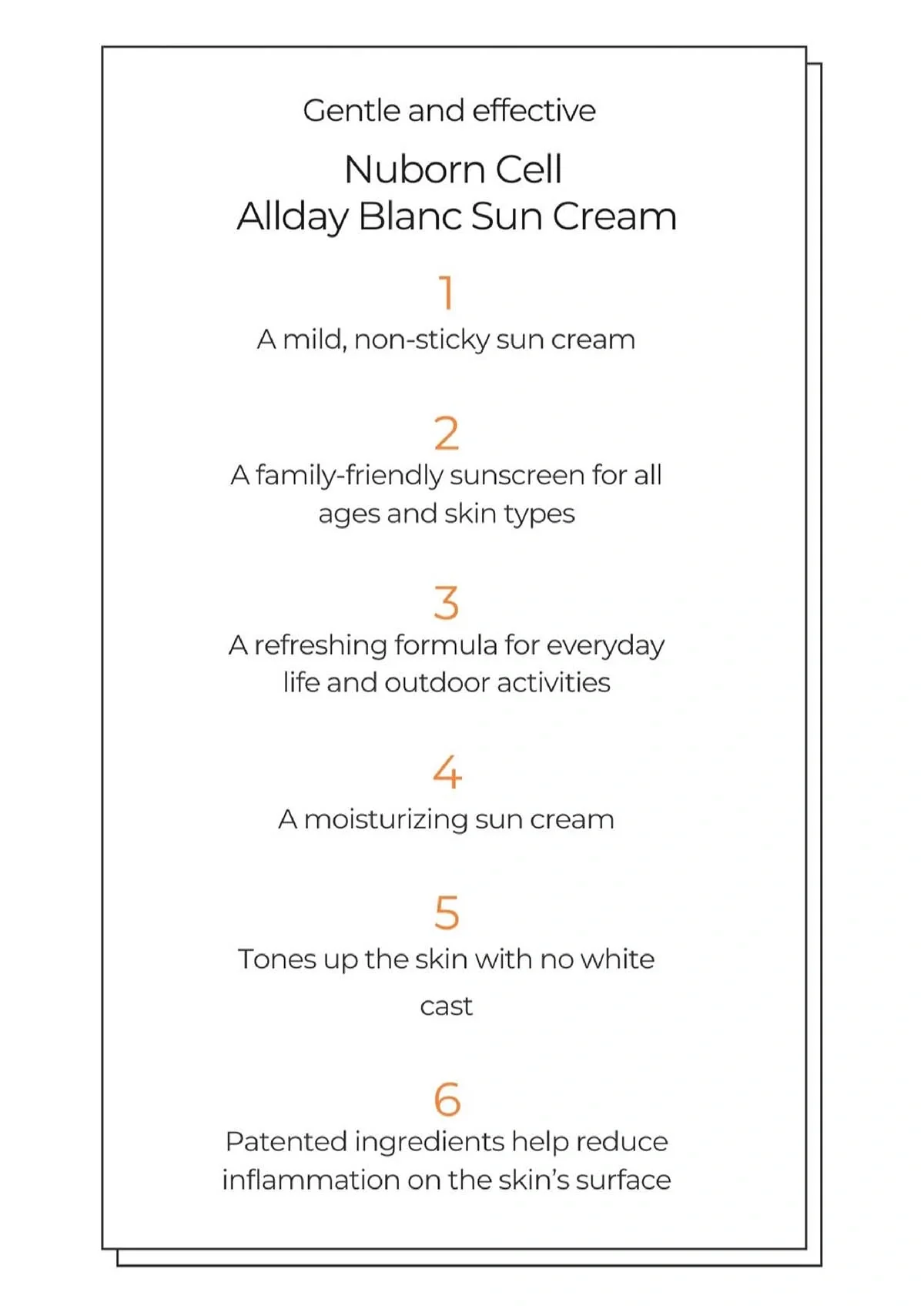 [BLANC DUBU] Nuborn Cell Cooling & Calming Sun Cream SPF 50+ PA++++ 40ml - Image 9