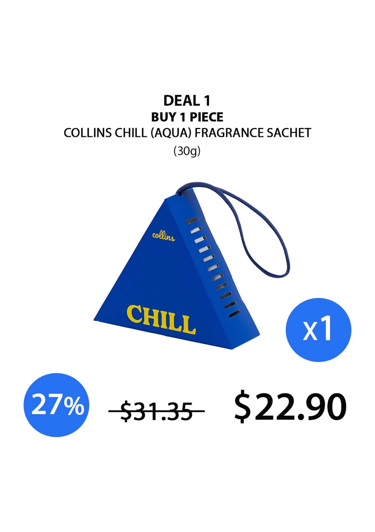 [COLLINS] CHILL AQUA Fragrance Sachet 30g - Image 6