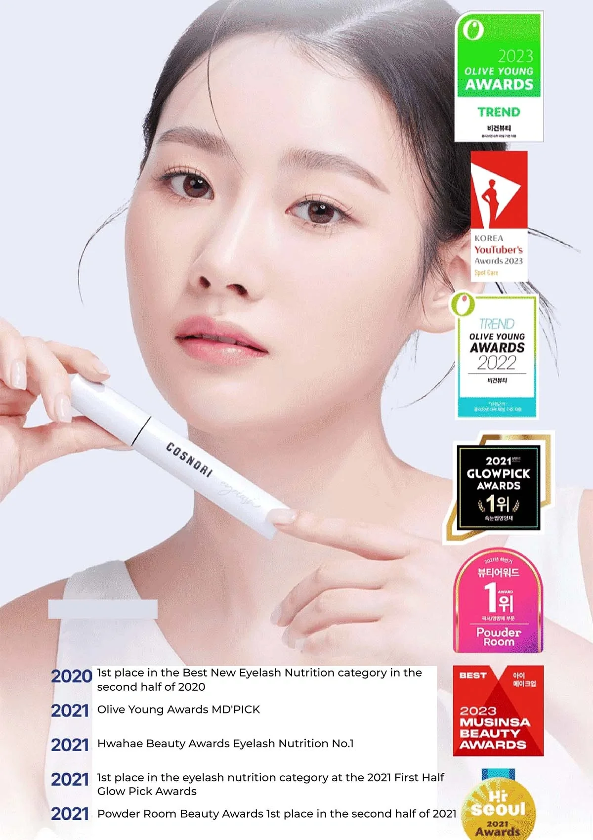 [COSNORI] Eye Lash Serum Transparent | Tinted 9g - Image 4