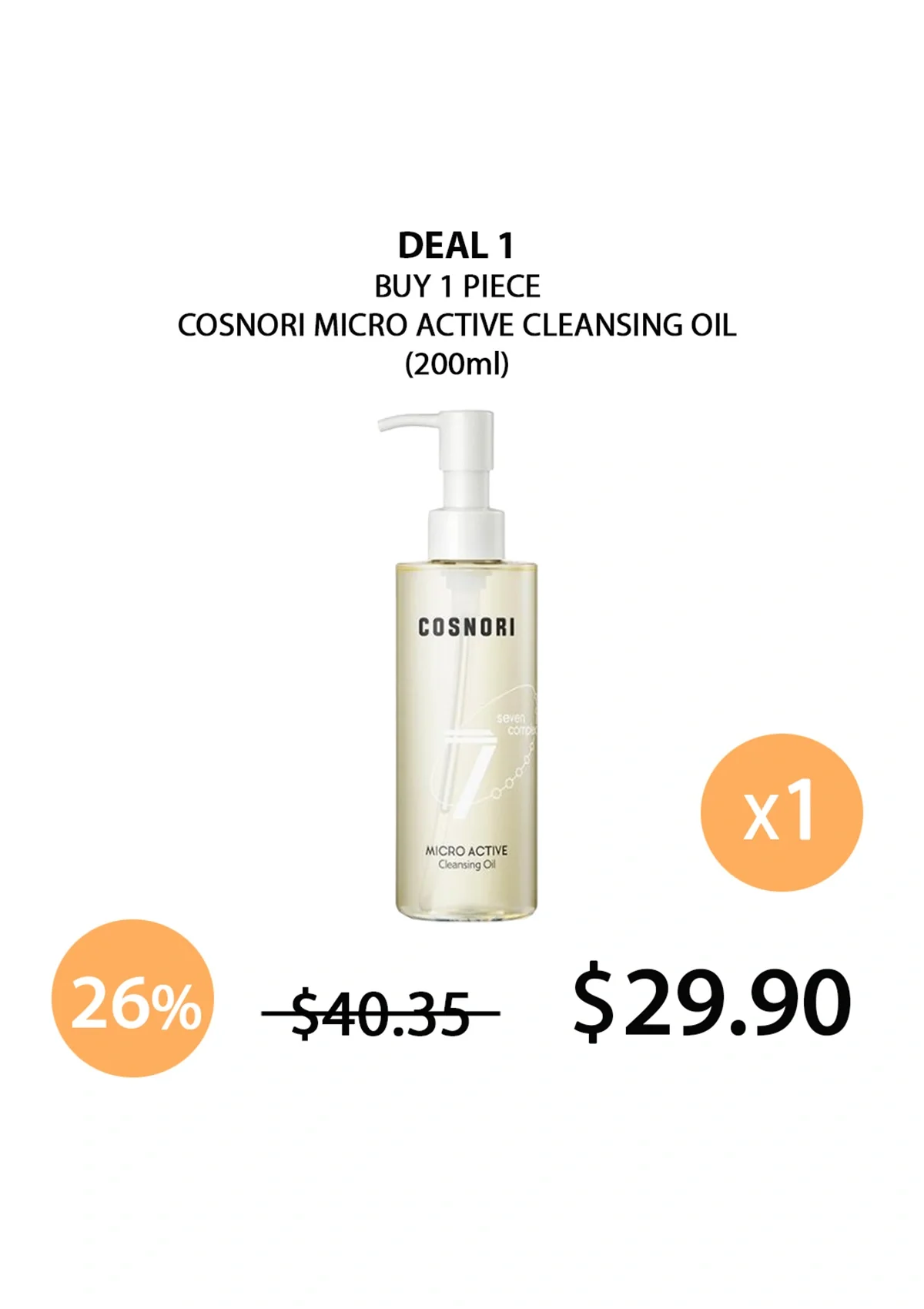[COSNORI] Micro Active Cleansing Oil 200ml - Image 24