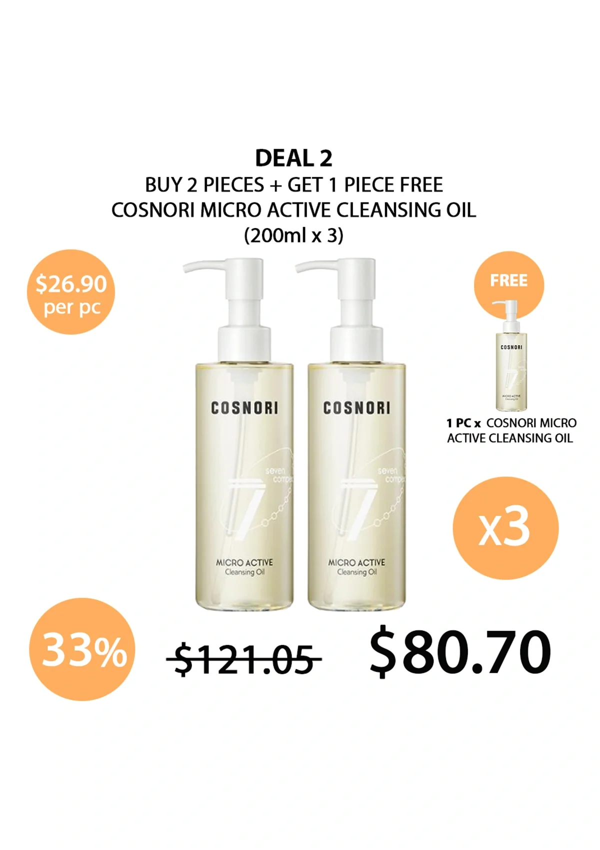[COSNORI] Micro Active Cleansing Oil 200ml - Image 25