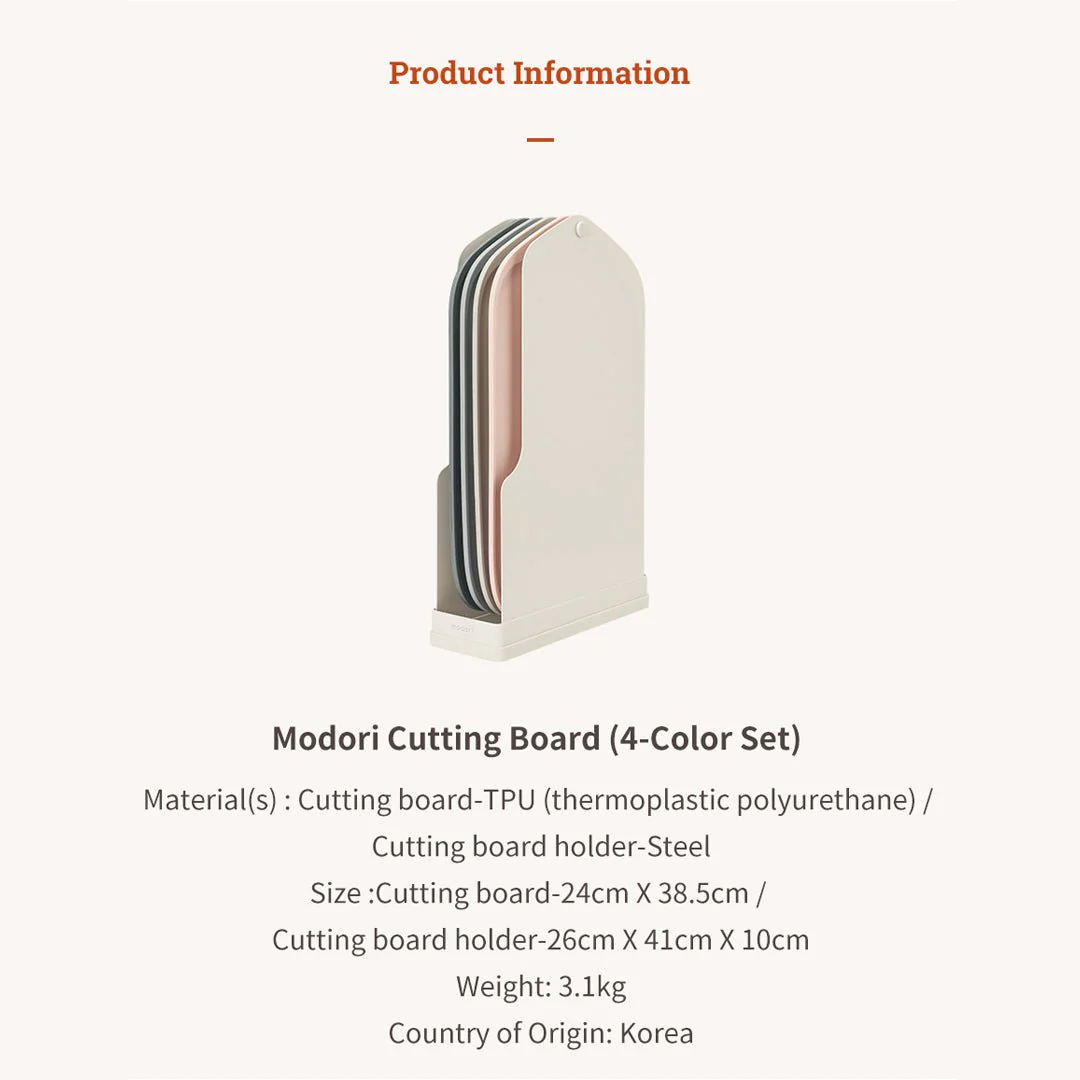 [MODORI] Cutting Board Set Ivory | Black Edition (1 Set = 4 Boards) - Image 13