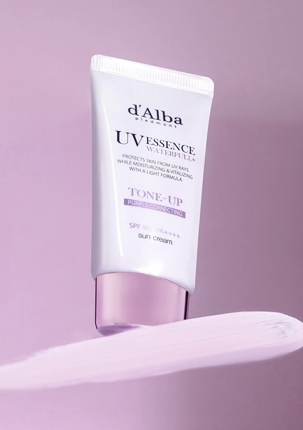[D’ALBA] Waterfull Purple Tone-up Sun Cream SPF 50+ PA++++ 50ml - Image 2