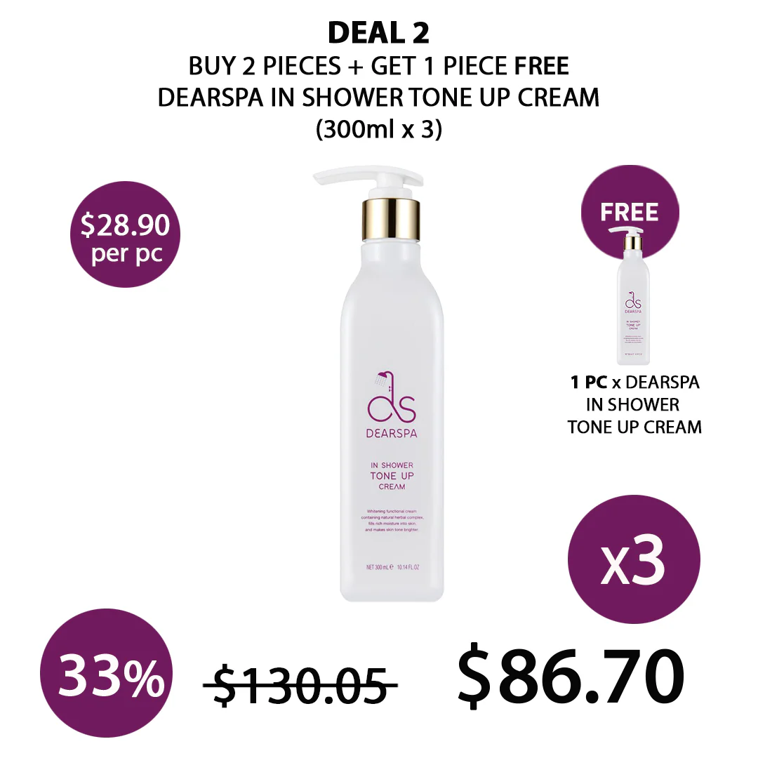 [DEARSPA]  In Shower Tone Up Cream 300ml - Image 4