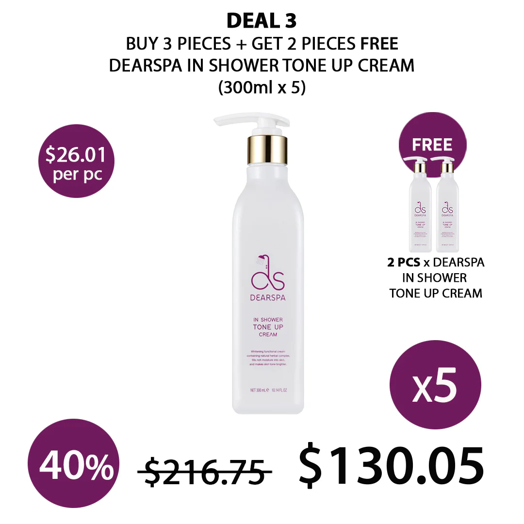[DEARSPA]  In Shower Tone Up Cream 300ml | Meme Face Tone Up Cream 50ml - Image 6