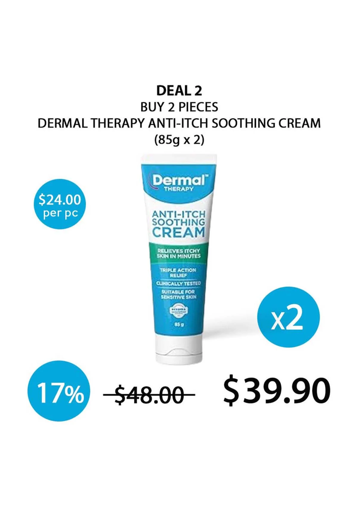[DERMAL THERAPY] Anti Itch Soothing Cream 85g - Image 4