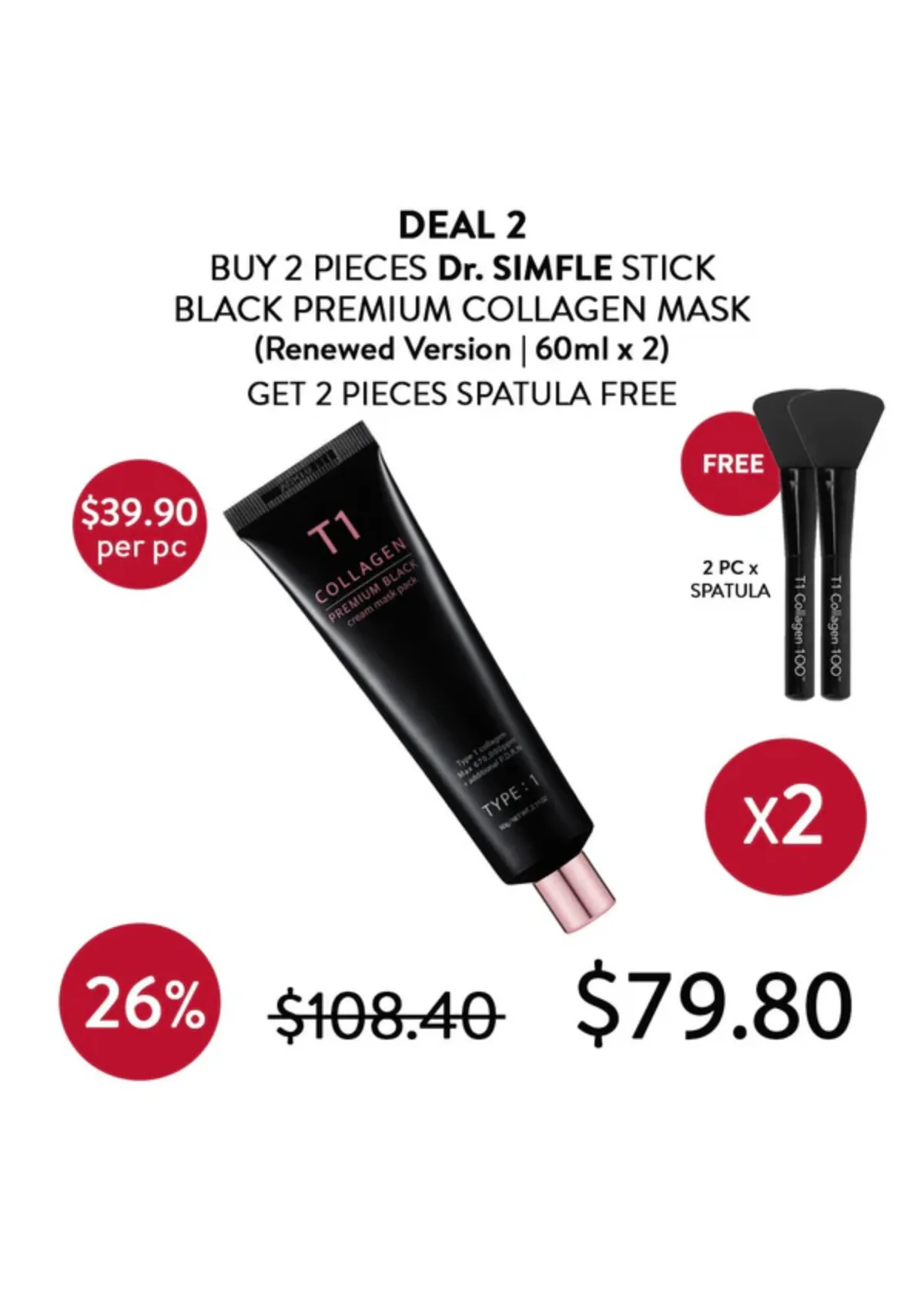 [DR. SIMFLE] Stick Black Premium T1 Collagen 100 Mask 60ml - Image 5