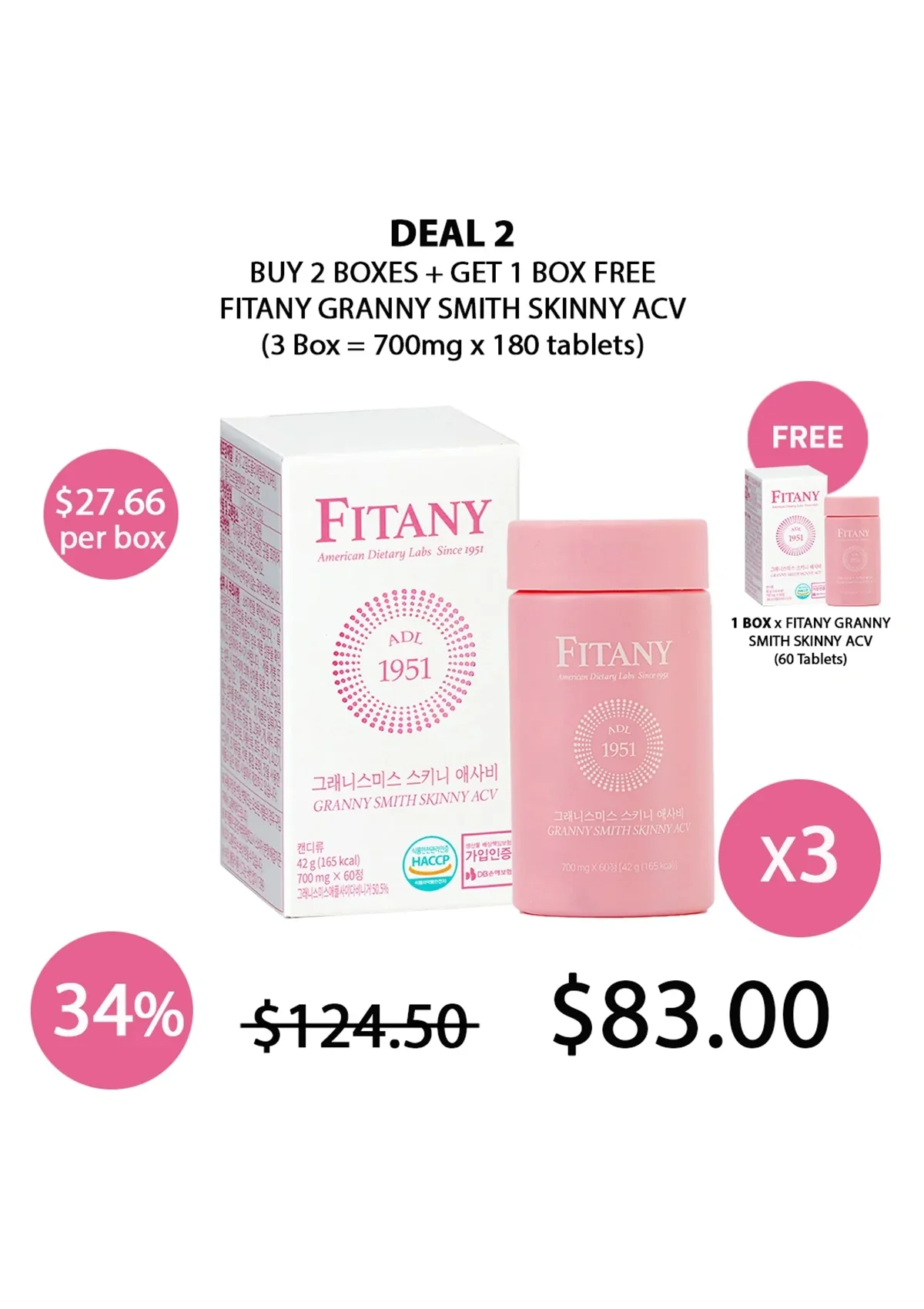 [FITANY] Granny Smith Skinny ACV (1 Box = 700mg x 60 tablets) - Image 25