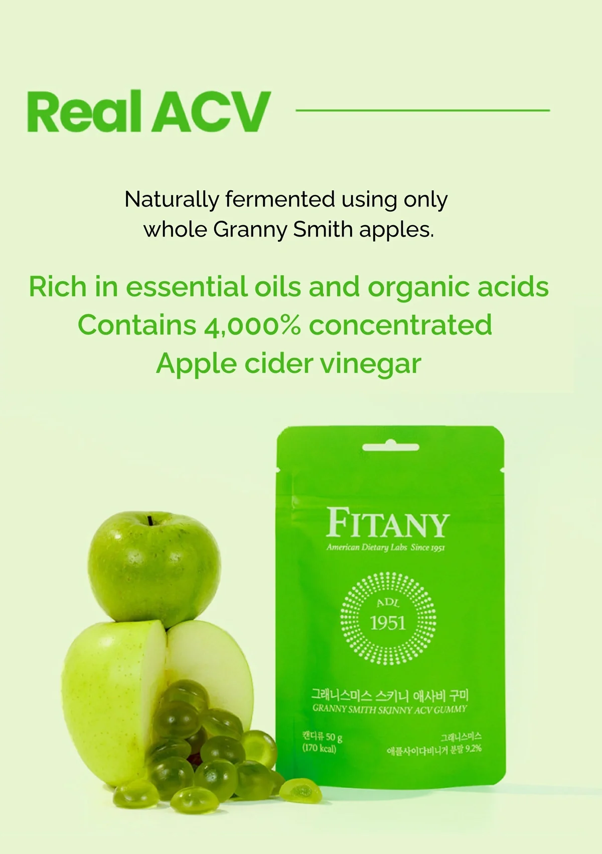 [FITANY] Granny Smith Skinny ACV Gummy (1 Box = 50g x 4 packets) - Image 17