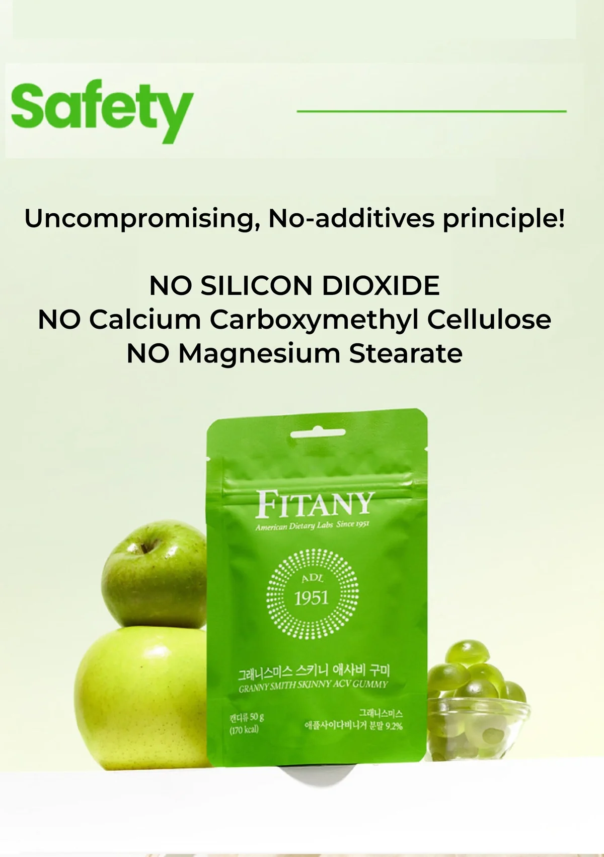 [FITANY] Granny Smith Skinny ACV Gummy (1 Box = 50g x 4 packets) - Image 21