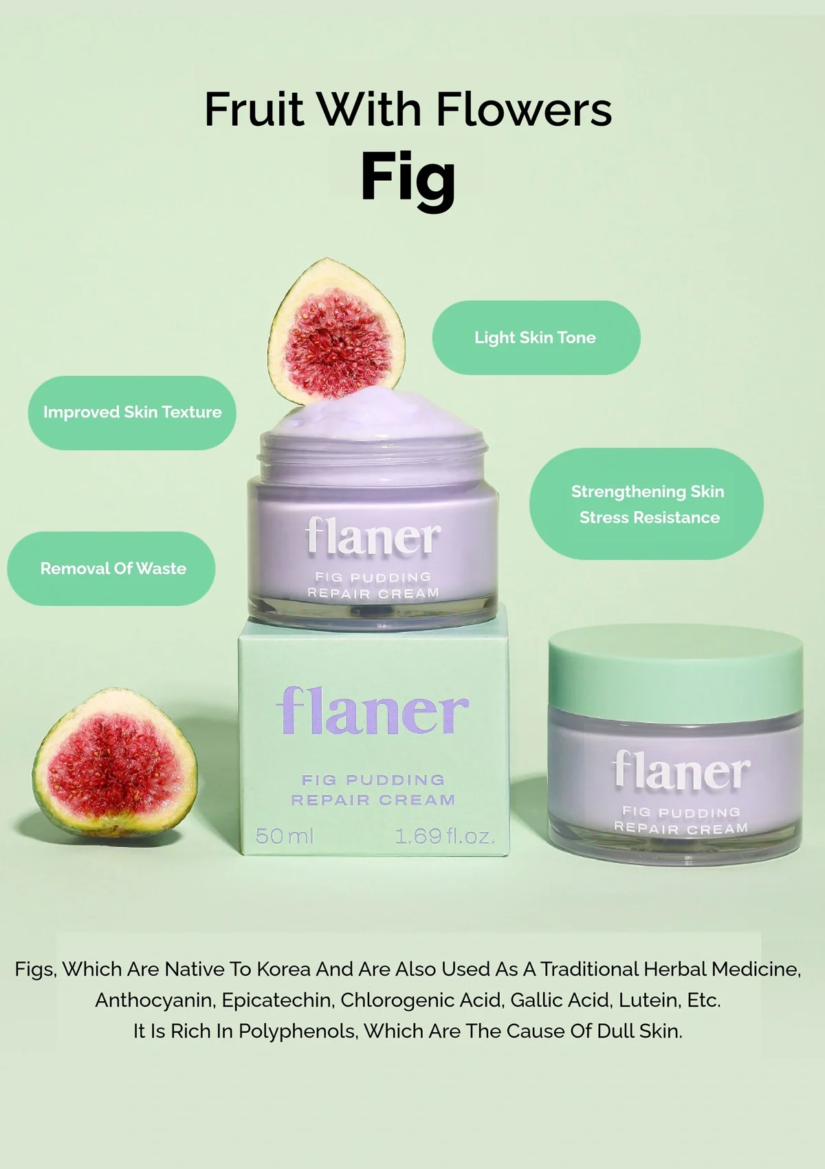 [FLANER] Fig Pudding Repair Cream 50ml - Image 13