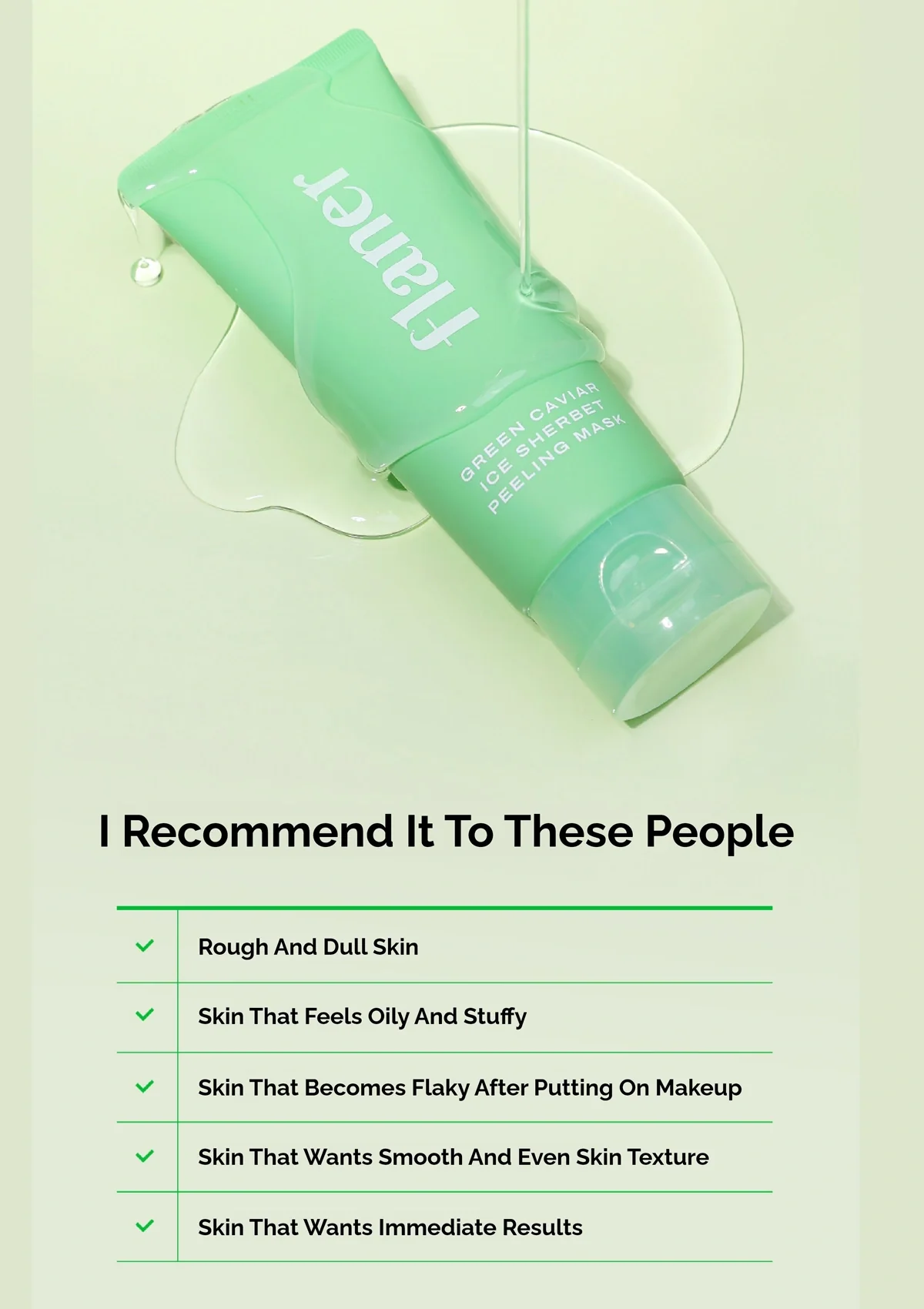 [FLANER] Green Caviar Ice Sherbet Peeling Mask 100g - Image 16