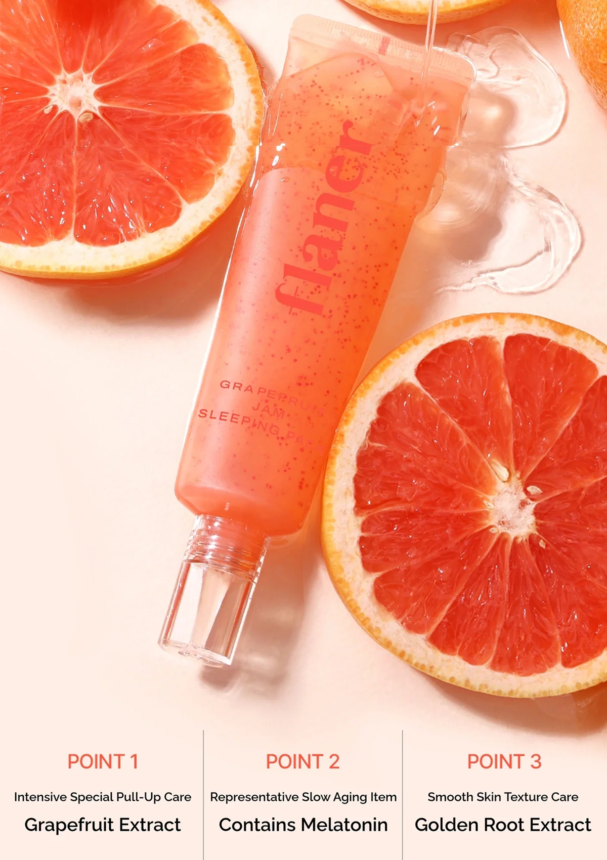 [FLANER] Grapefruit Jam Sleeping Pack 60ml - Image 3