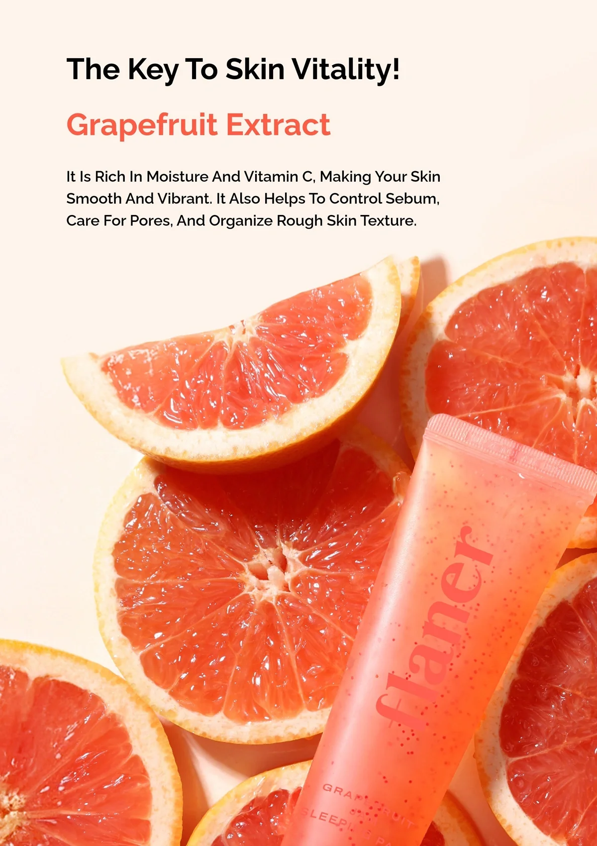 [FLANER] Grapefruit Jam Sleeping Pack 60ml - Image 9