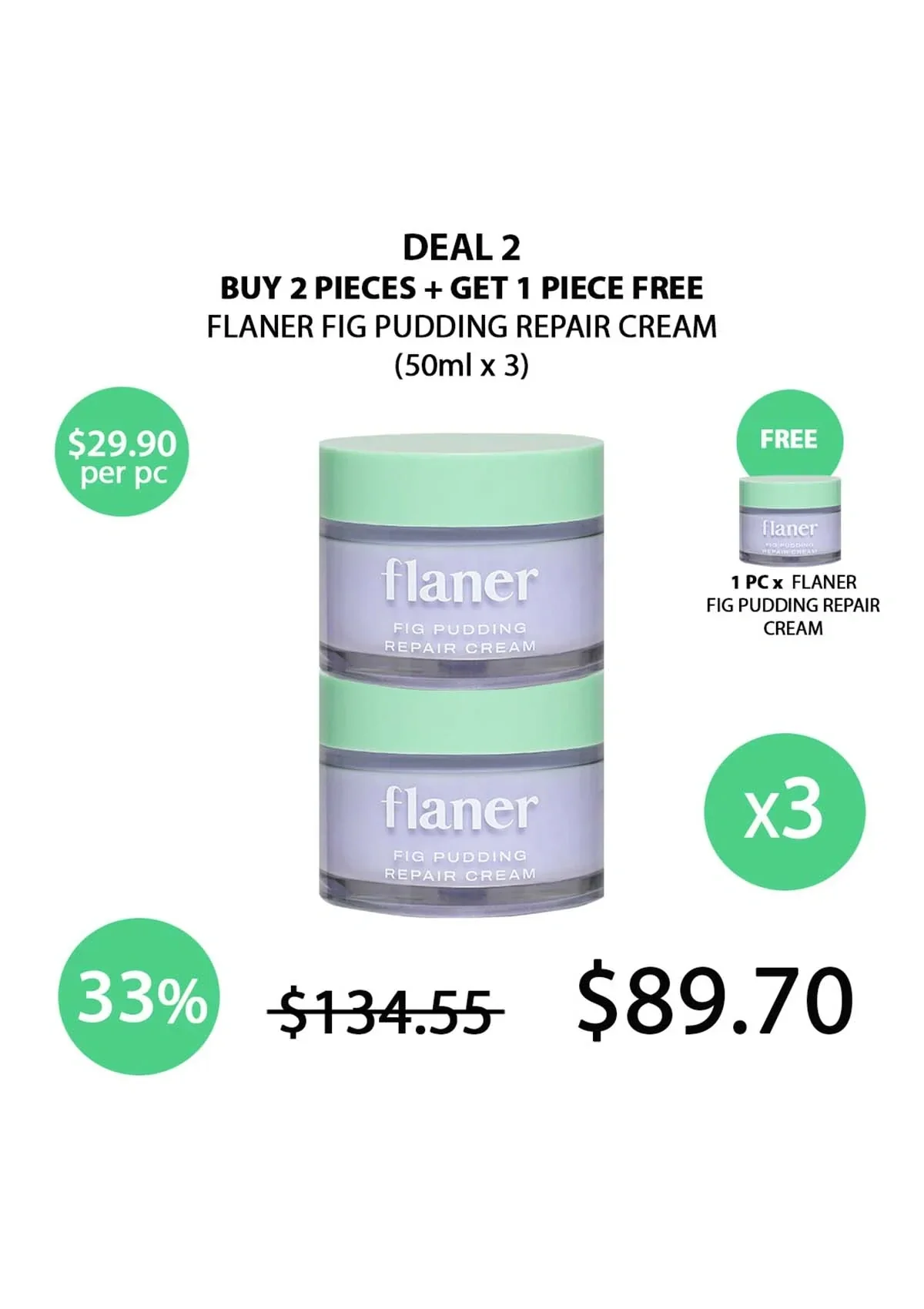 [FLANER] Fig Pudding Repair Cream 50ml - Image 24
