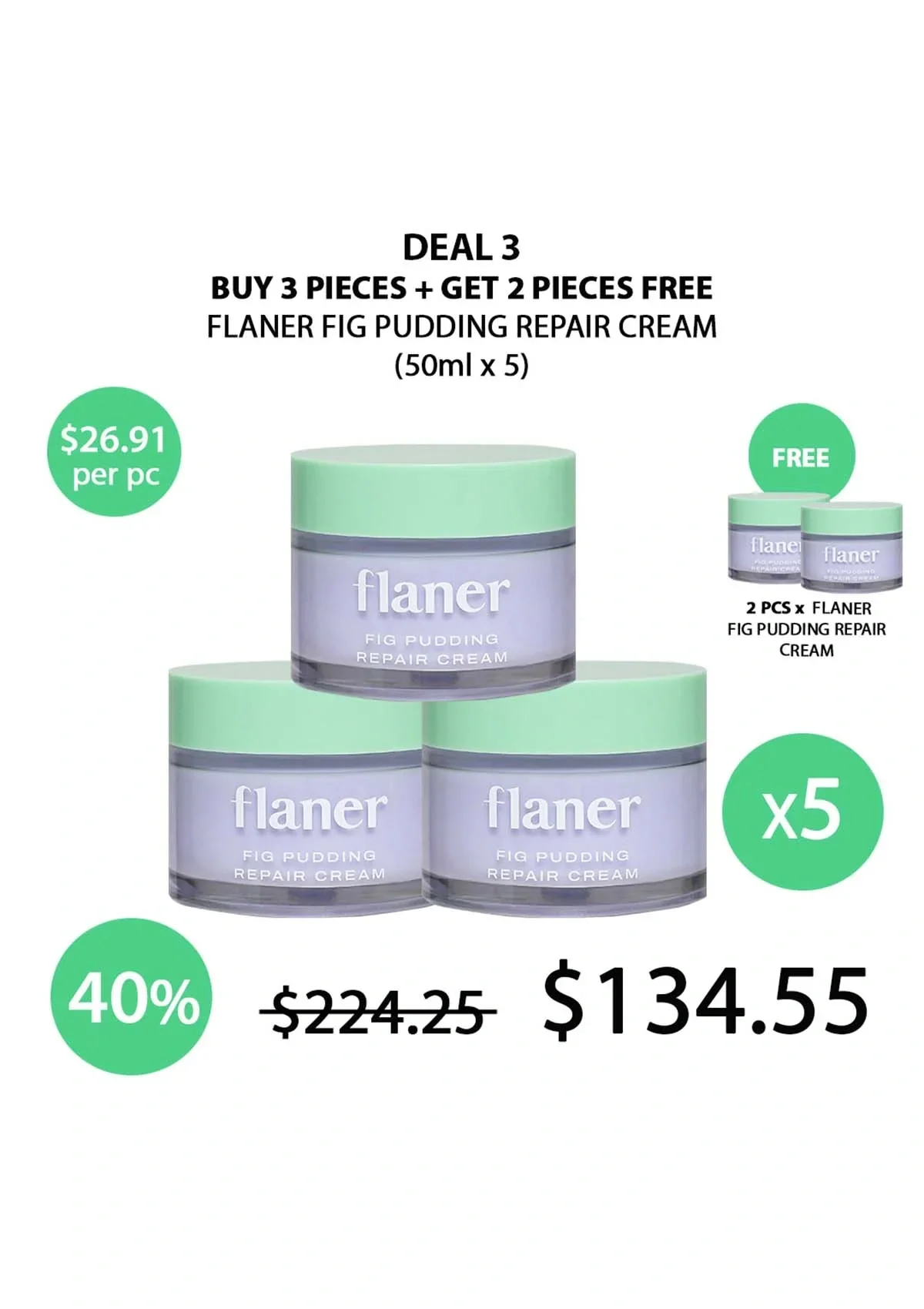 [FLANER] Fig Pudding Repair Cream 50ml - Image 25