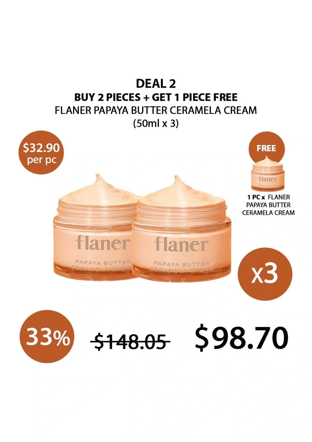 [FLANER] Papaya Butter Ceramela Cream 50ml - Image 19
