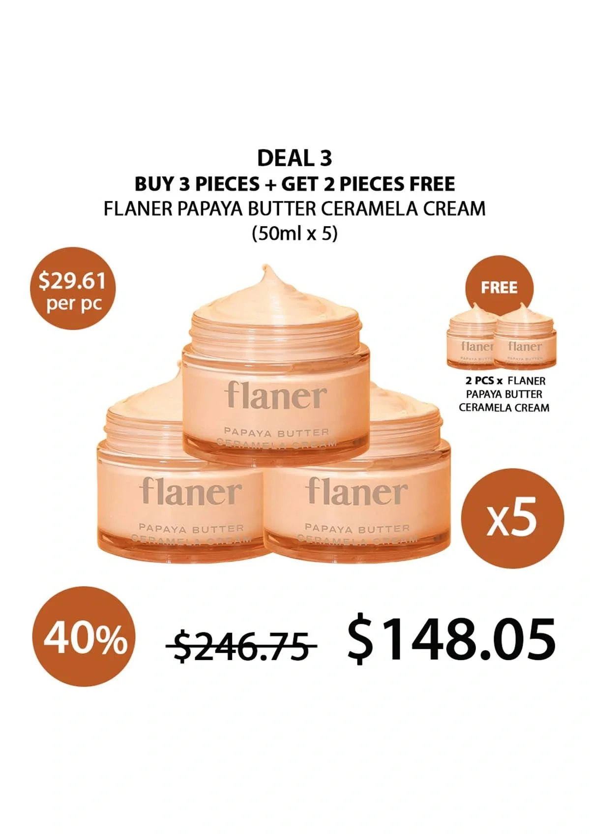 [FLANER] Papaya Butter Ceramela Cream 50ml - Image 20