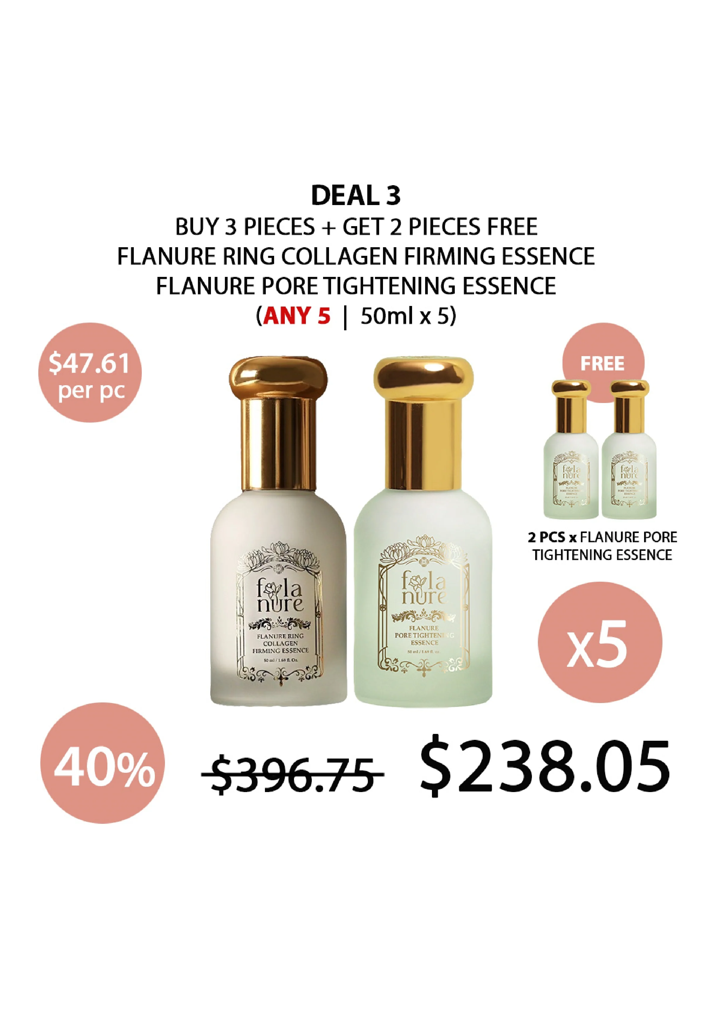 [50% OFF YEAR END SALE] [FLANURE] Pore Tightening / Ring Collagen Firming Essence 50ml - Image 17