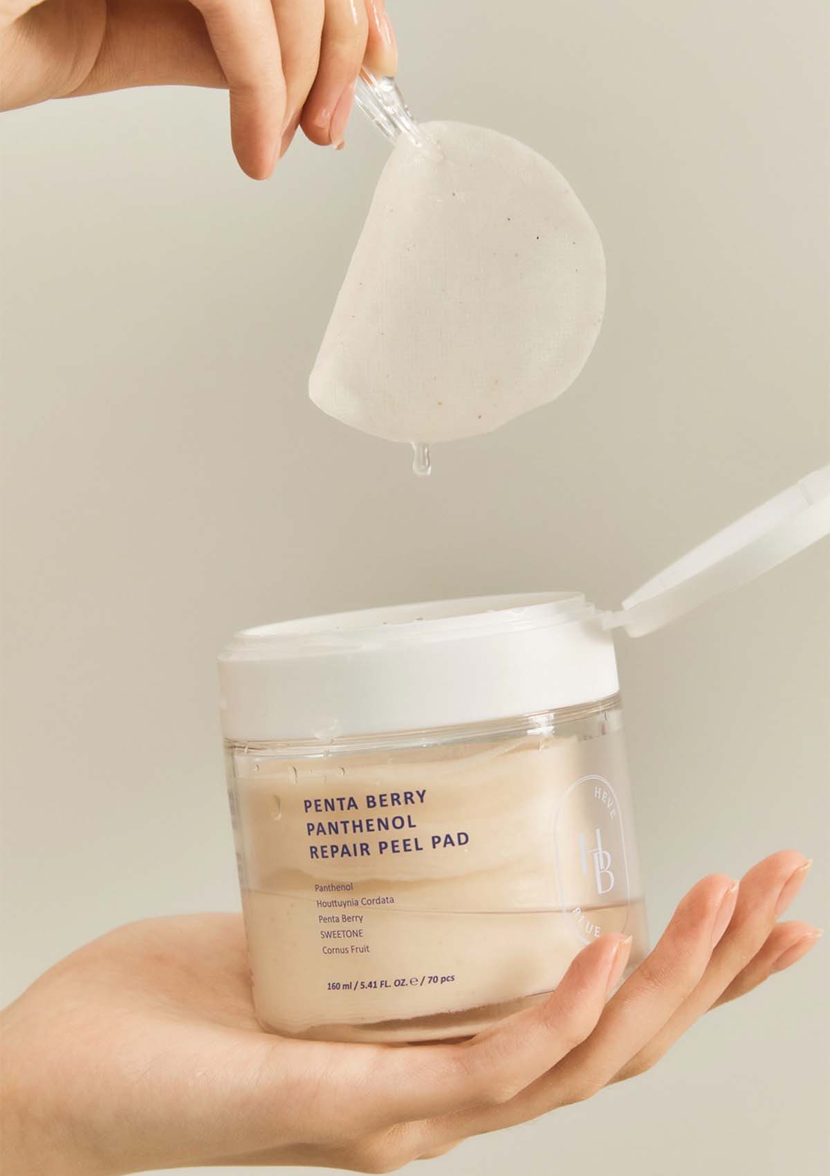 [HEVEBLUE] Penta Berry Panthenol Repair Peel Pad 160ml (1 Box = 160ml x 70 pad) - Image 2
