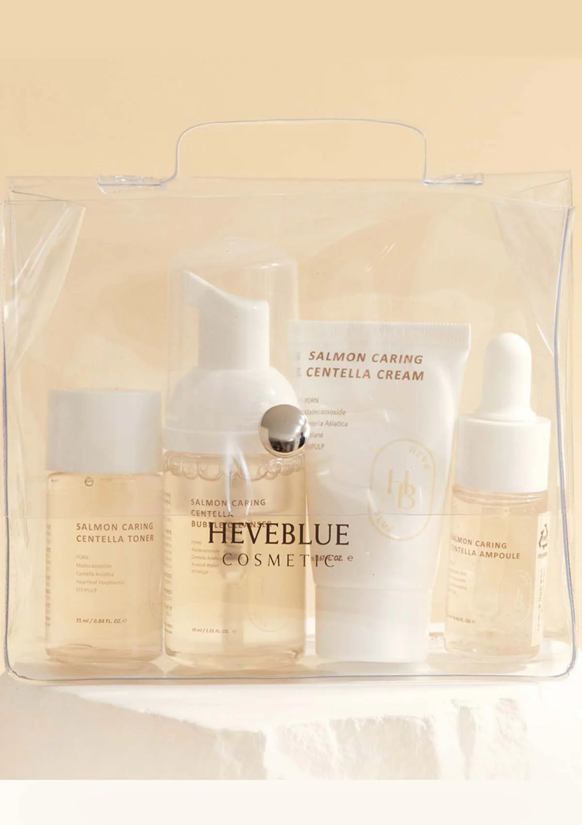 [HEVEBLUE] Salmon Caring Centella Special Travel Kit - Image 2