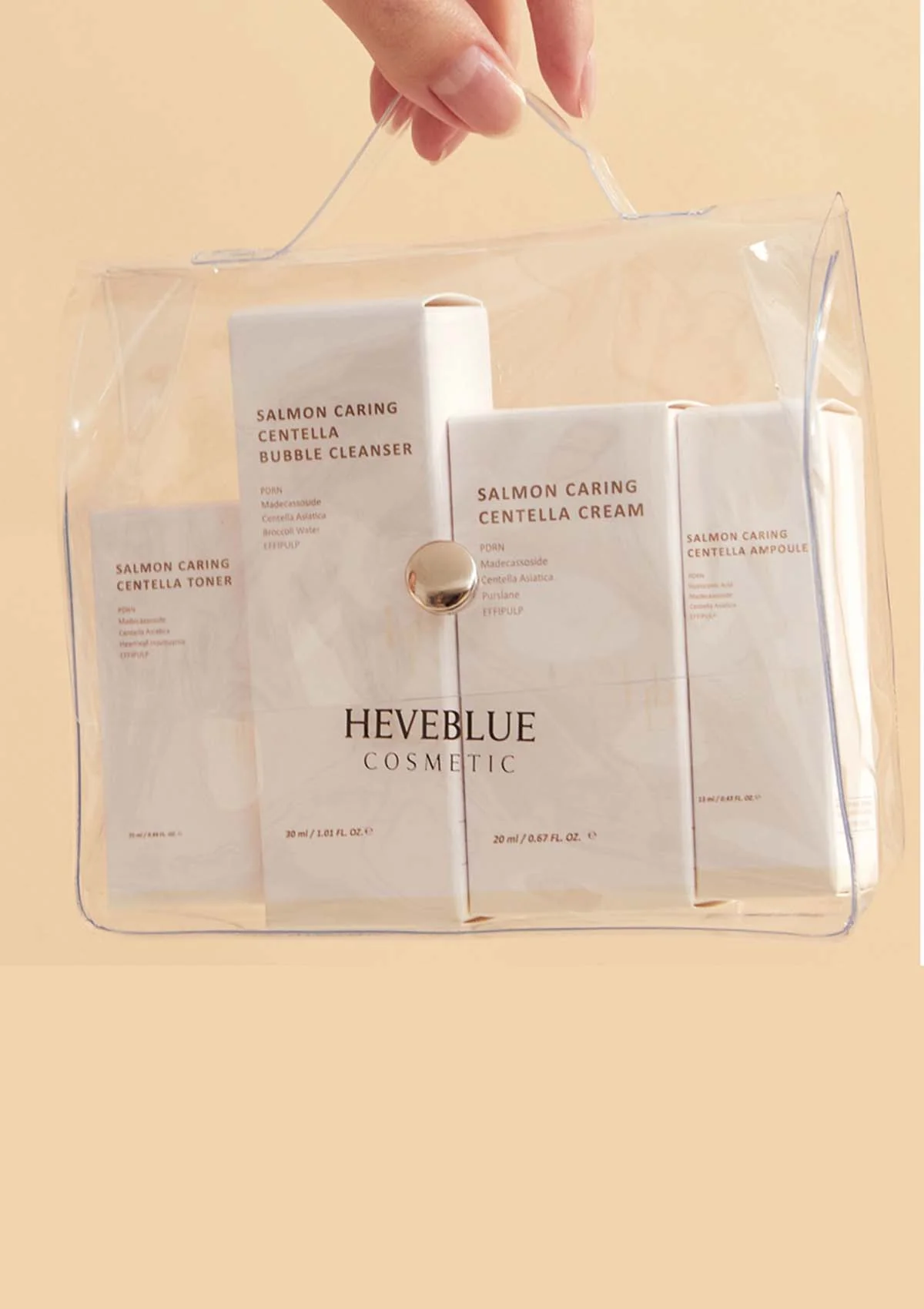 [HEVEBLUE] Salmon Caring Centella Special Travel Kit - Image 6