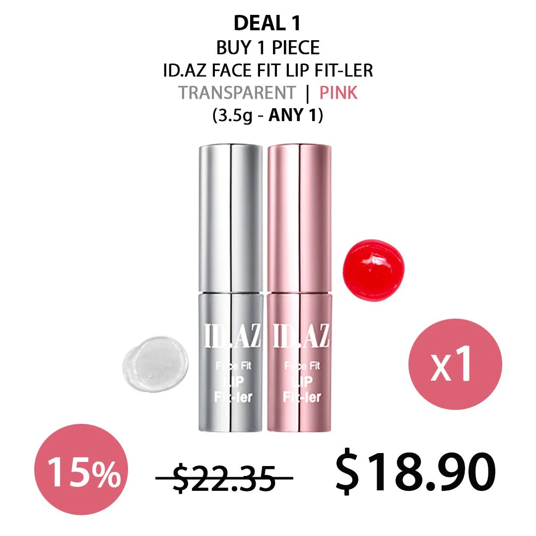 [ID.AZ] Face Fit Lip Fit-Ler Transparent | Pink 3.5g - Image 5