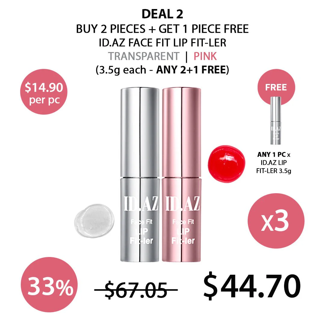 [ID.AZ] Face Fit Lip Fit-Ler Transparent | Pink 3.5g - Image 6