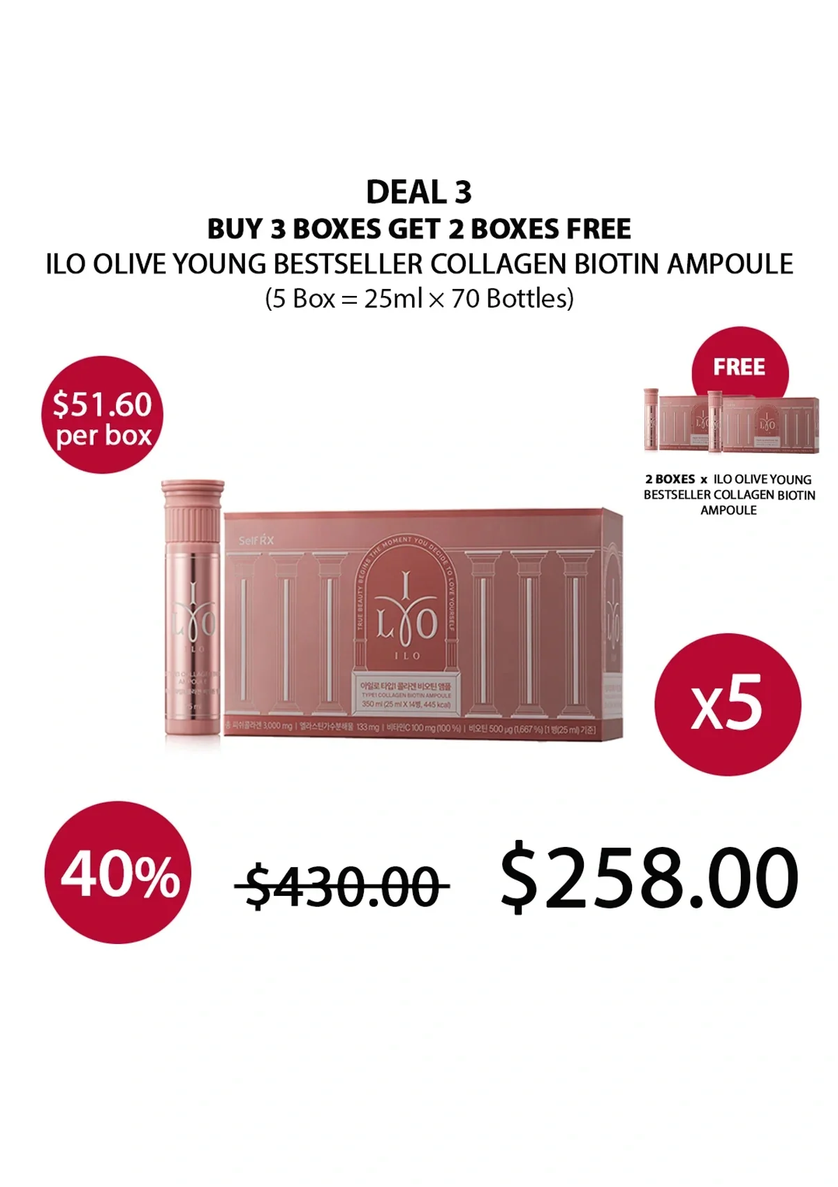 [ILO] Olive Young Bestseller Collagen Biotin Ampoule (1 Box = 25ml × 14 Bottles) - Image 14