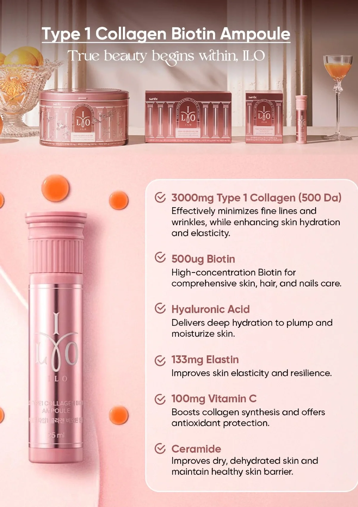 [ILO] Olive Young Bestseller Collagen Biotin Ampoule (1 Box = 25ml × 28 Bottles) - Image 17