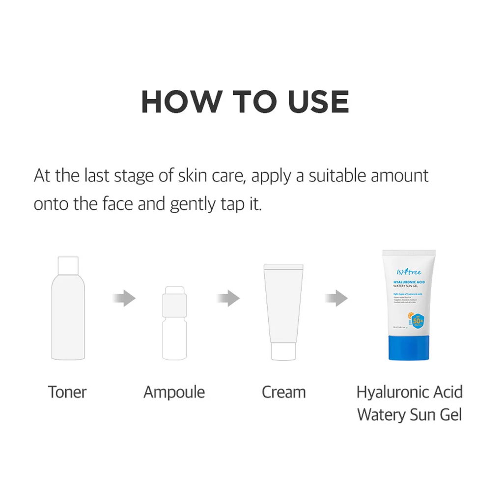 [ISNTREE] Hyaluronic Acid Watery Sun Gel SPF 50+ PA++++ 50ml | Airy Sun Stick SPF 50+ PA++++ 22g - Image 4