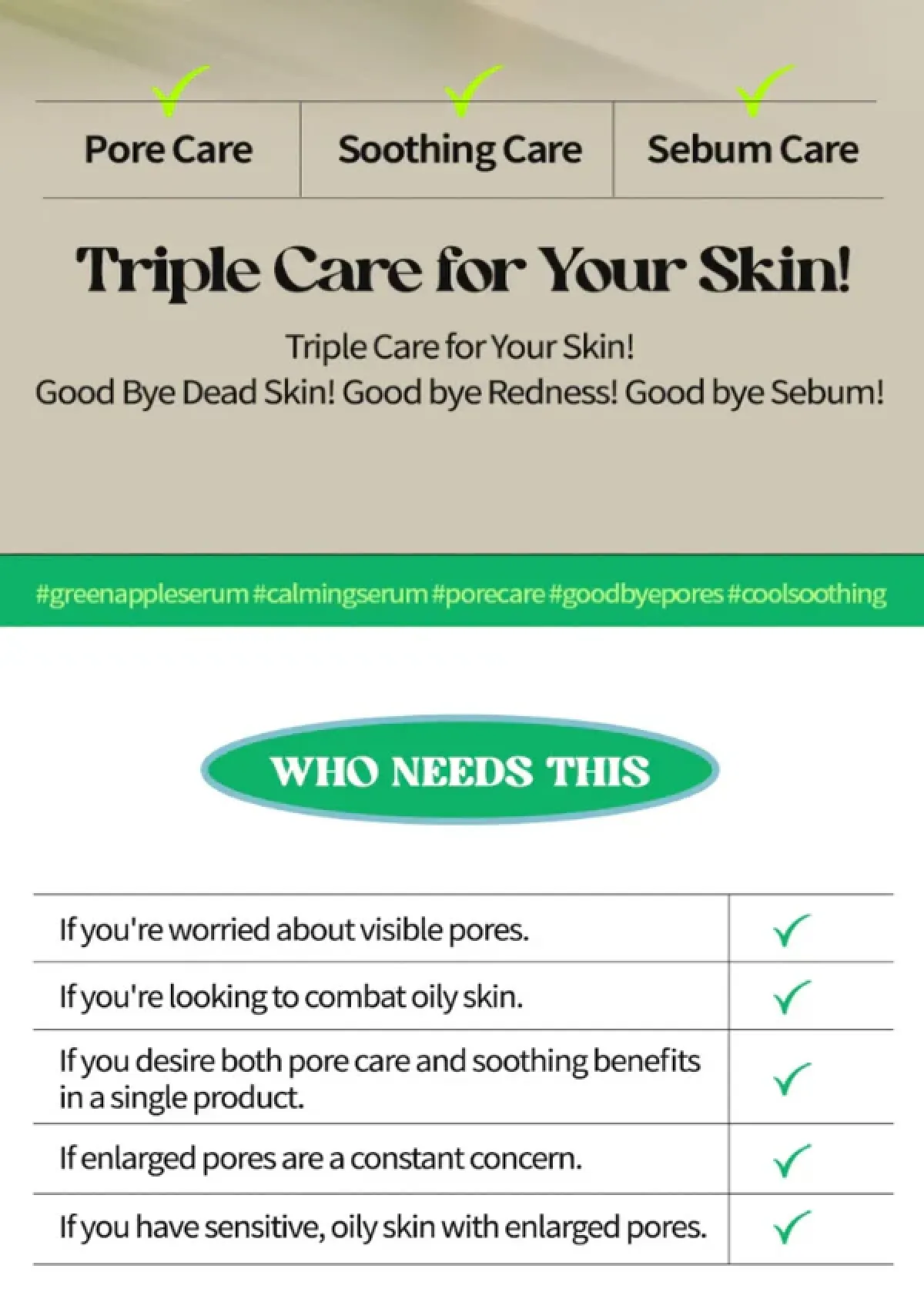 [JULIOLY] Green Apple Porefect Soothing Serum 50ml - Image 4