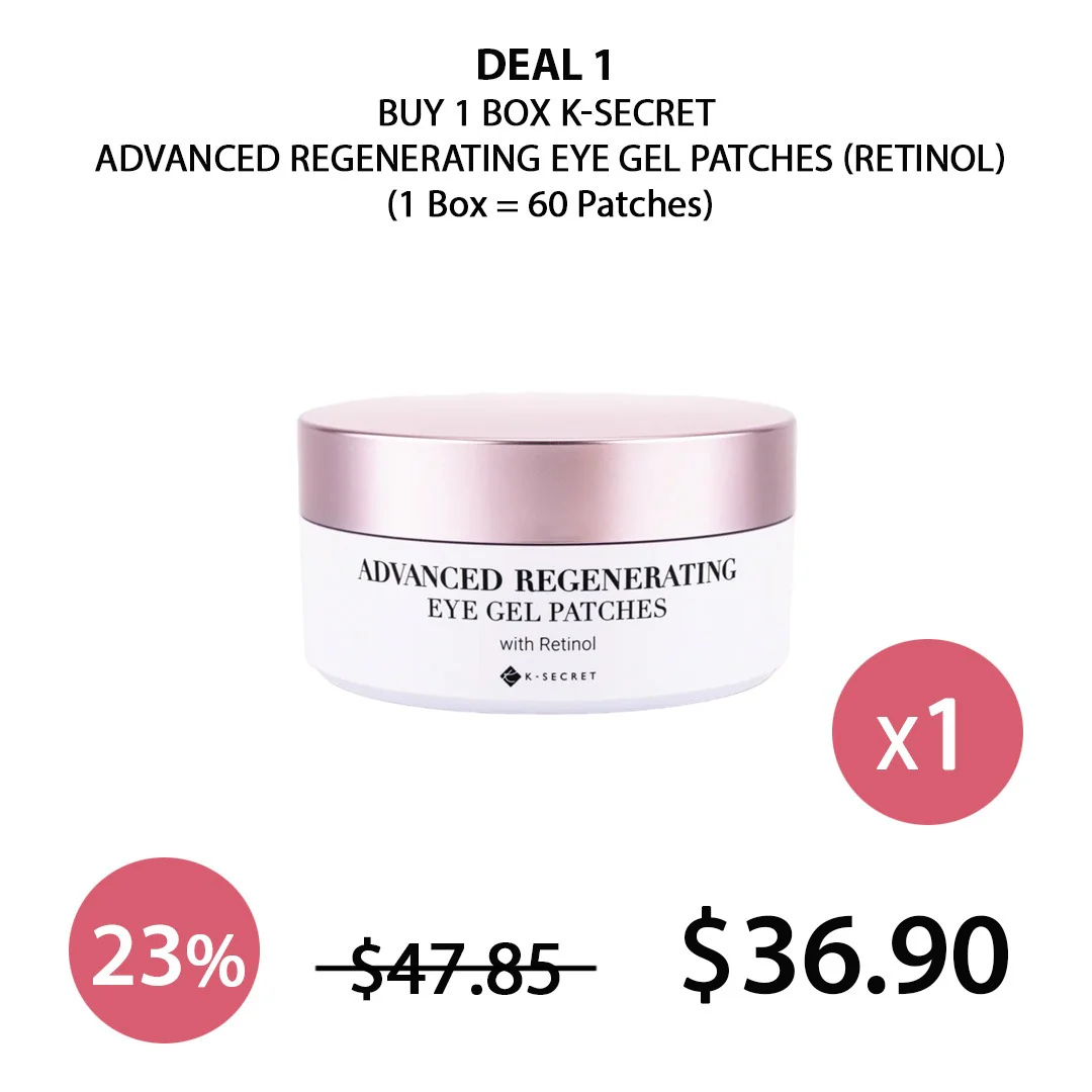 [K-SECRET] Advanced Regenerating Eye Gel Patches with Retinol (1 Box = 60 Patches x 102g) - Image 14