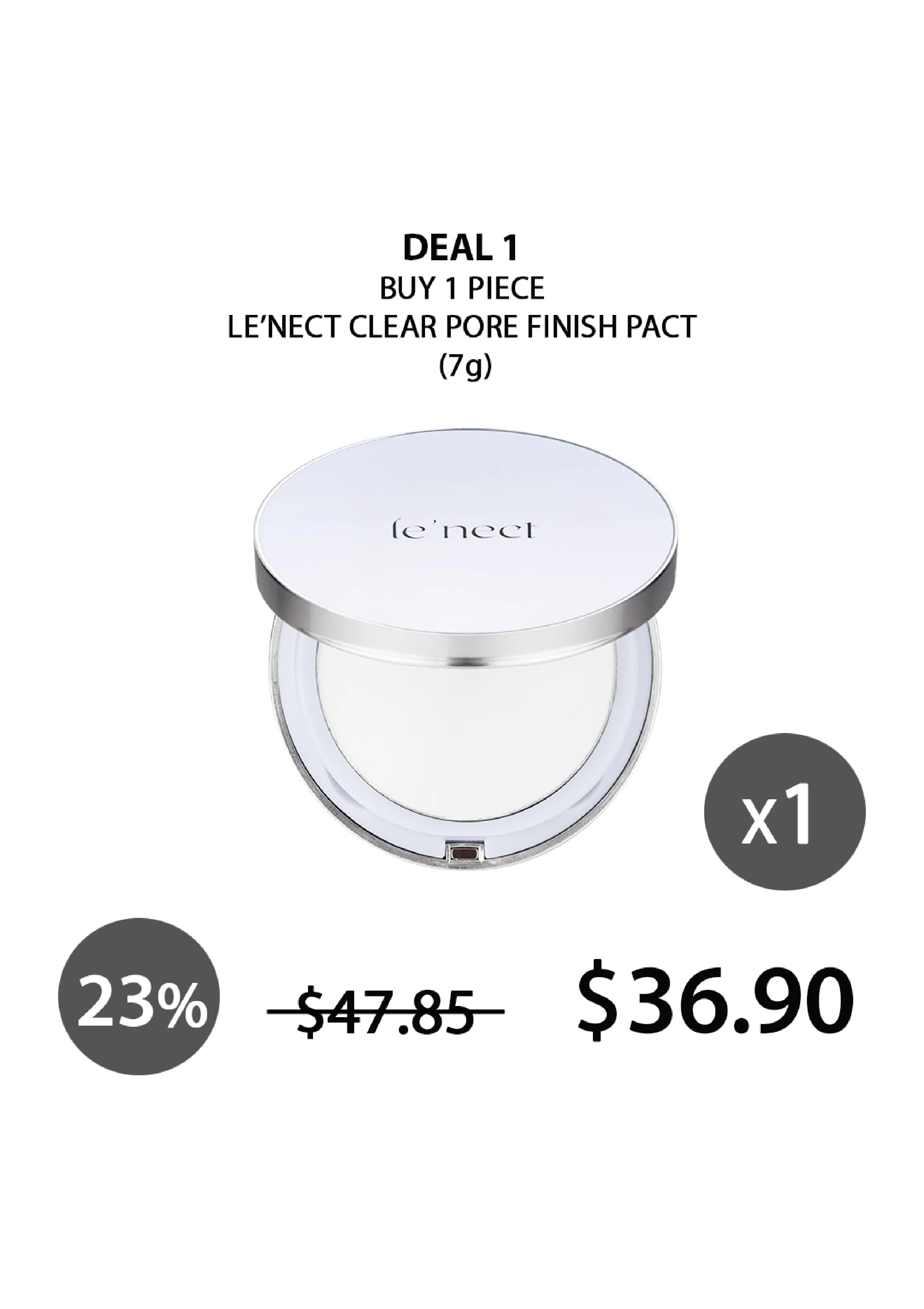 [LE'NECT] Clear Pore Finish Pact 7g - Image 10