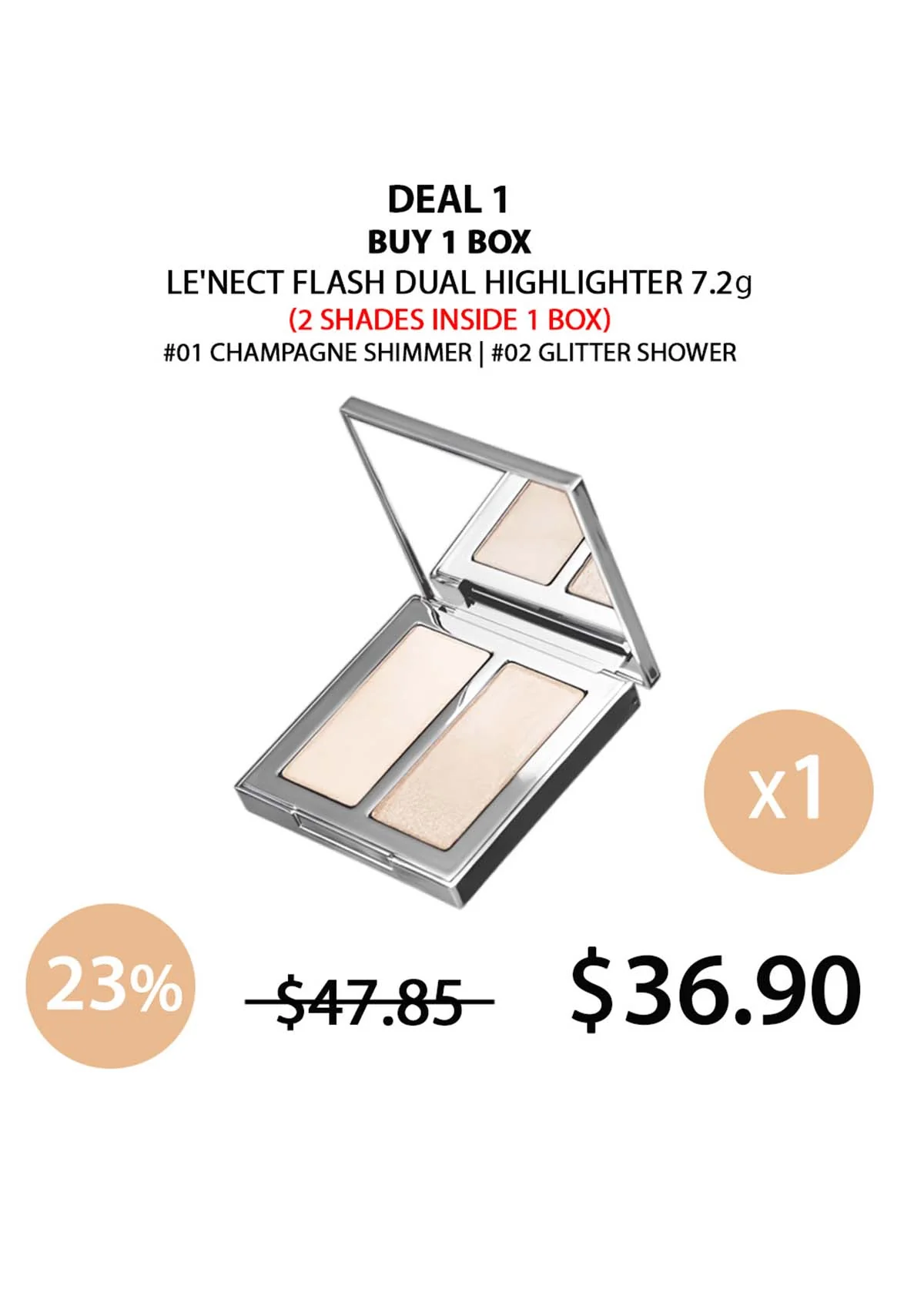 [LE'NECT] Flash Dual Highlighter 7.2g - Image 5