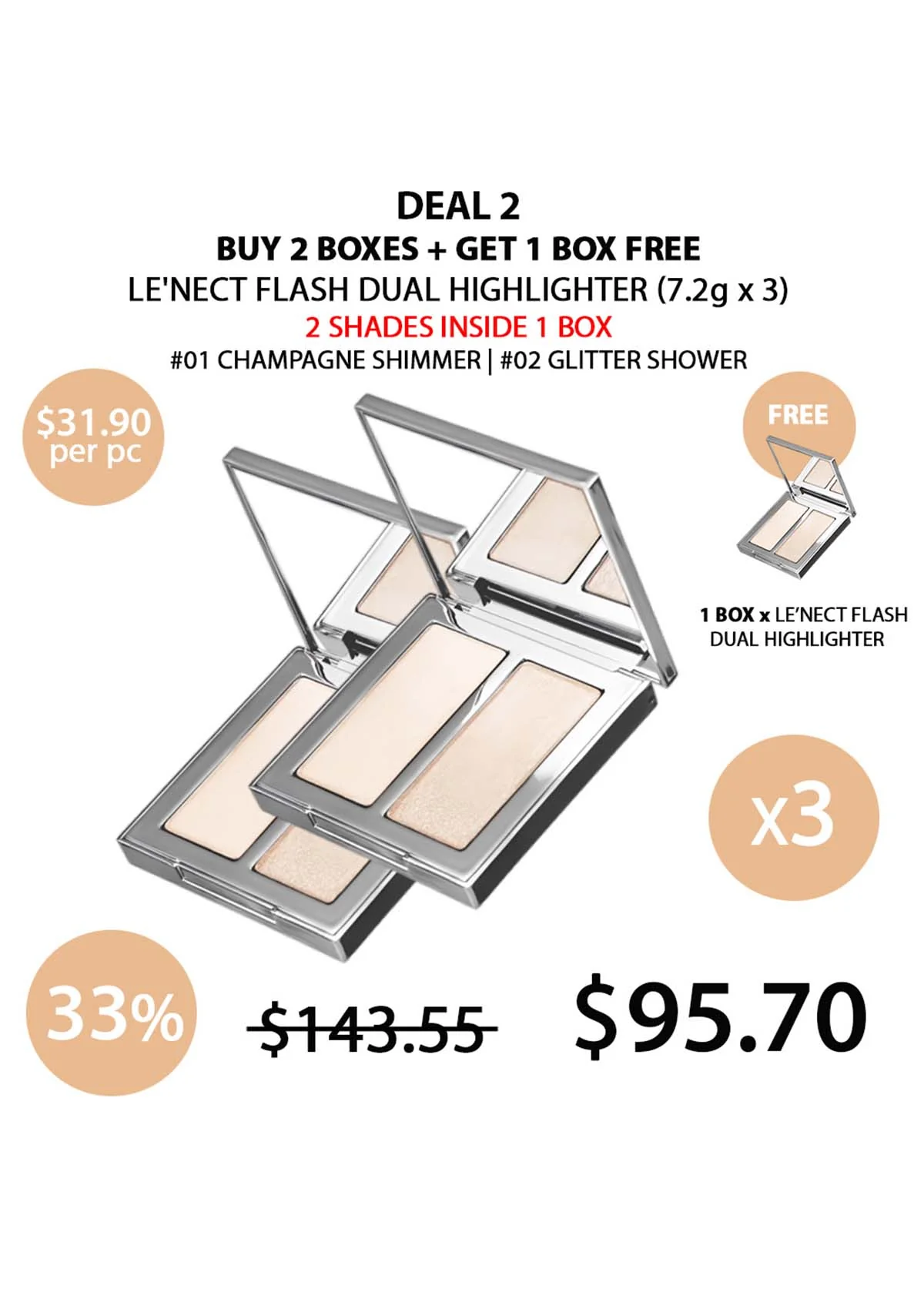 [LE'NECT] Flash Dual Highlighter 7.2g - Image 6