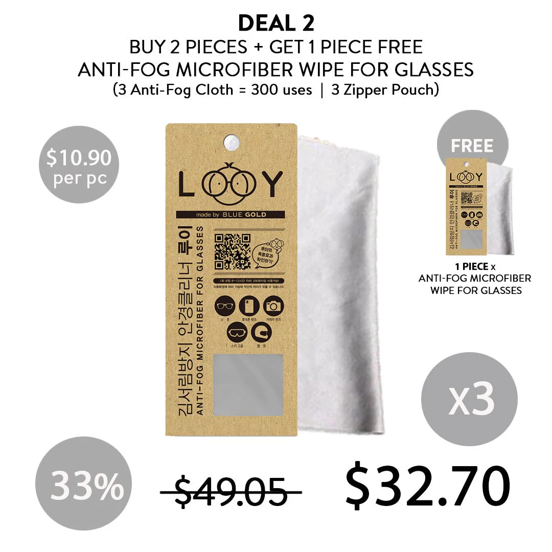 [LOOY] Anti-fog Microfiber Eyeglasses Wipe Cloth - Image 4