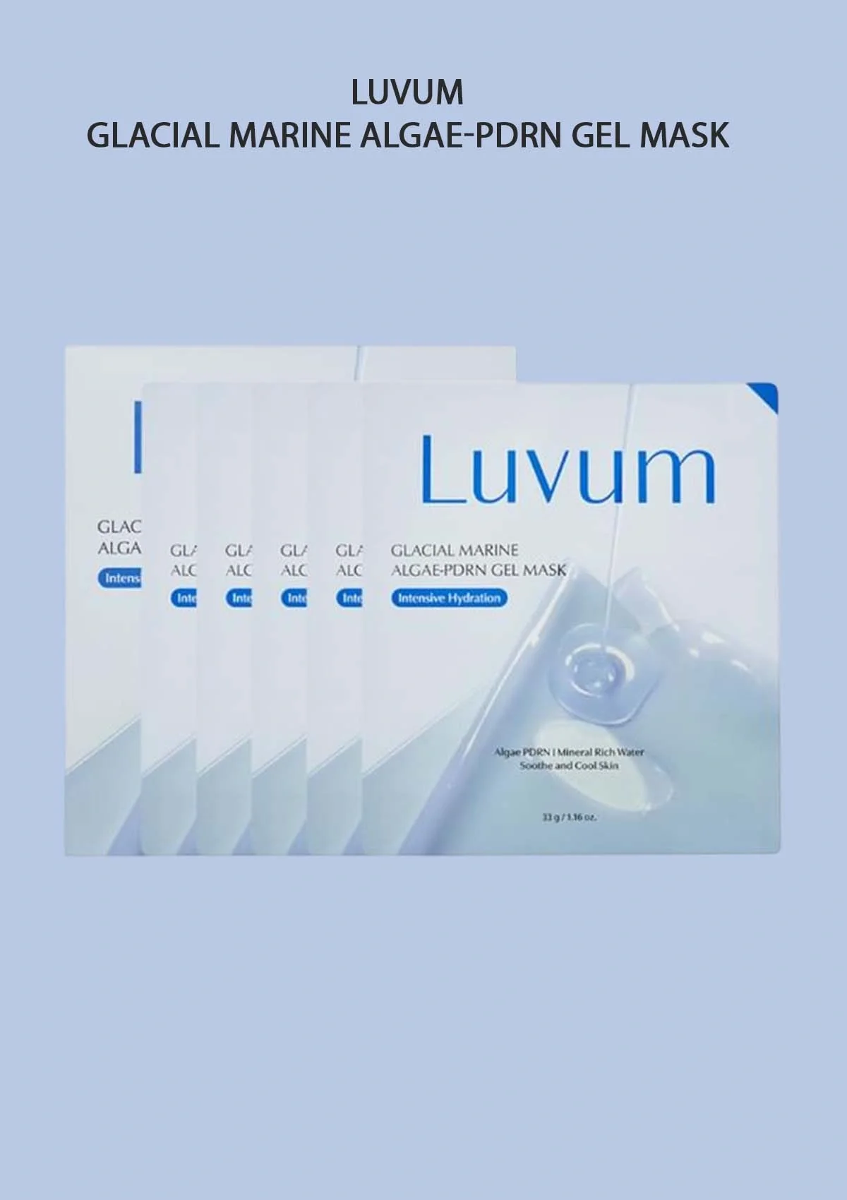 [LUVUM] Glacial Marine Algae-PDRN Gel Mask (1 Box = 33g x 5 Sheets)