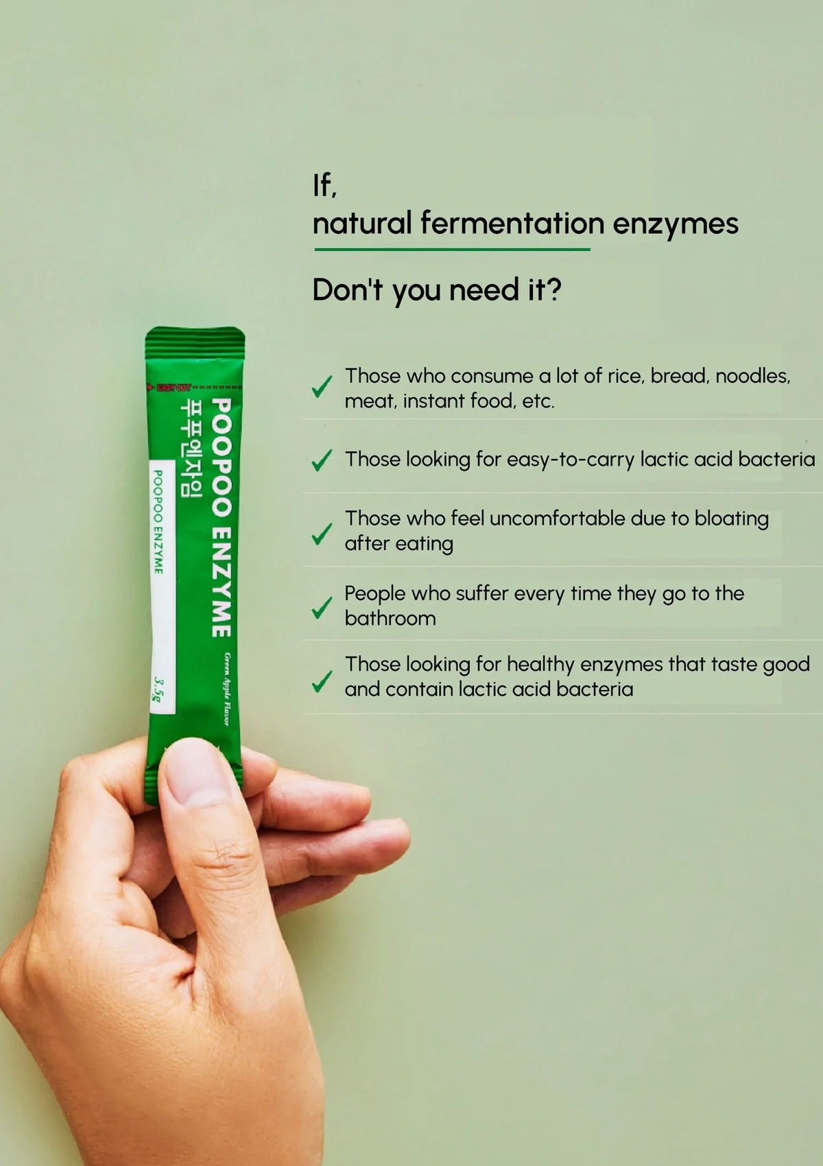 [MAROCELL] Poo Poo Enzyme Green Apple (1 Box = 3.5g x 30 Sticks) - Image 10